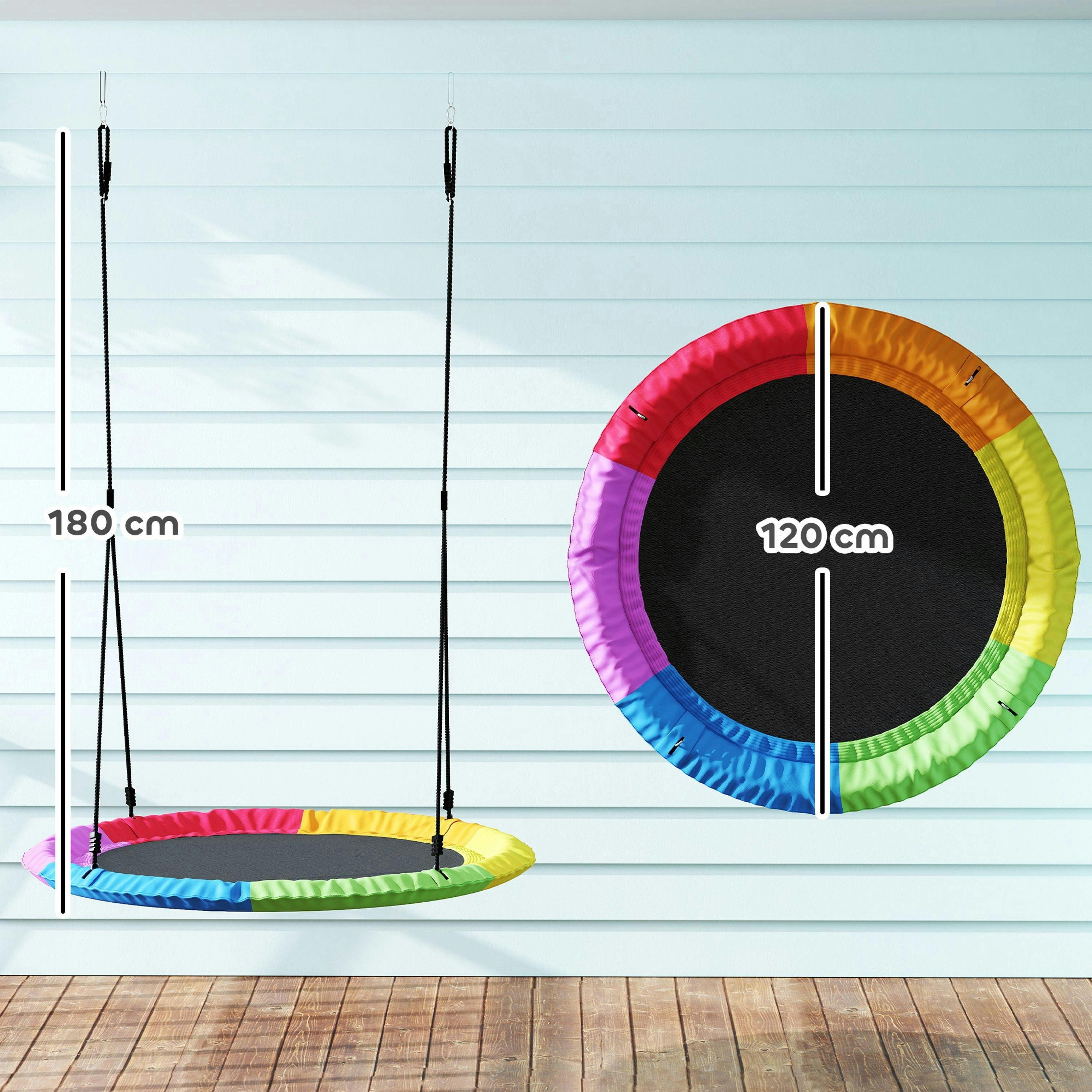 AIYAPLAY Nest Swing Heavy Duty 300kg Waterproof 120 cm Rainbow , view 3 of 6