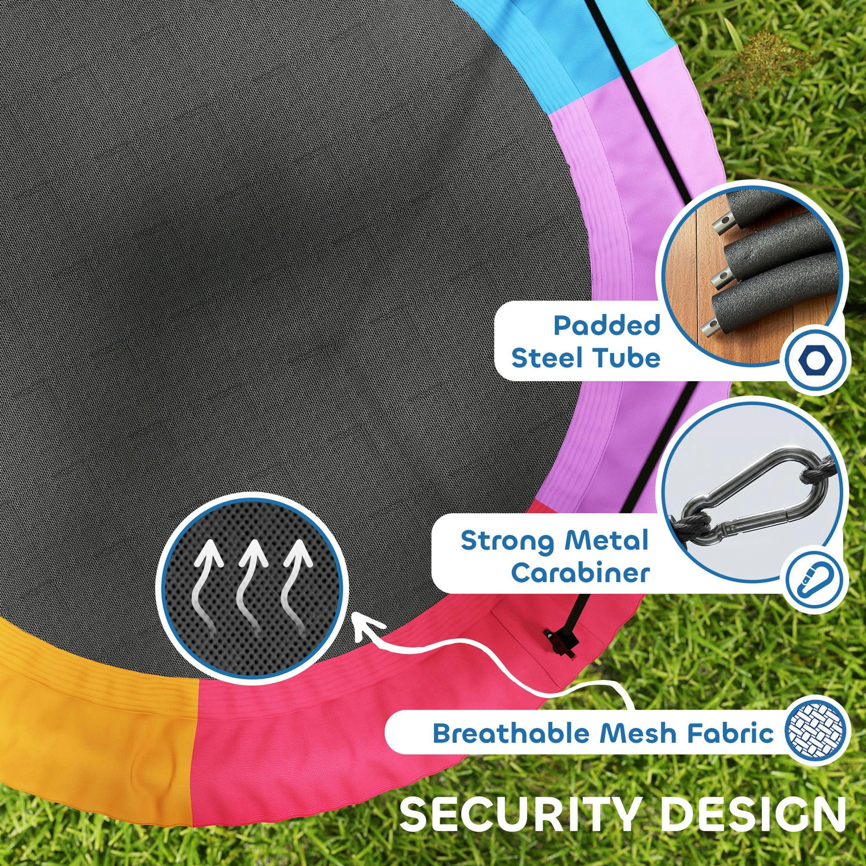 AIYAPLAY Nest Swing Heavy Duty 300kg Waterproof 120 cm Rainbow , view 4 of 6