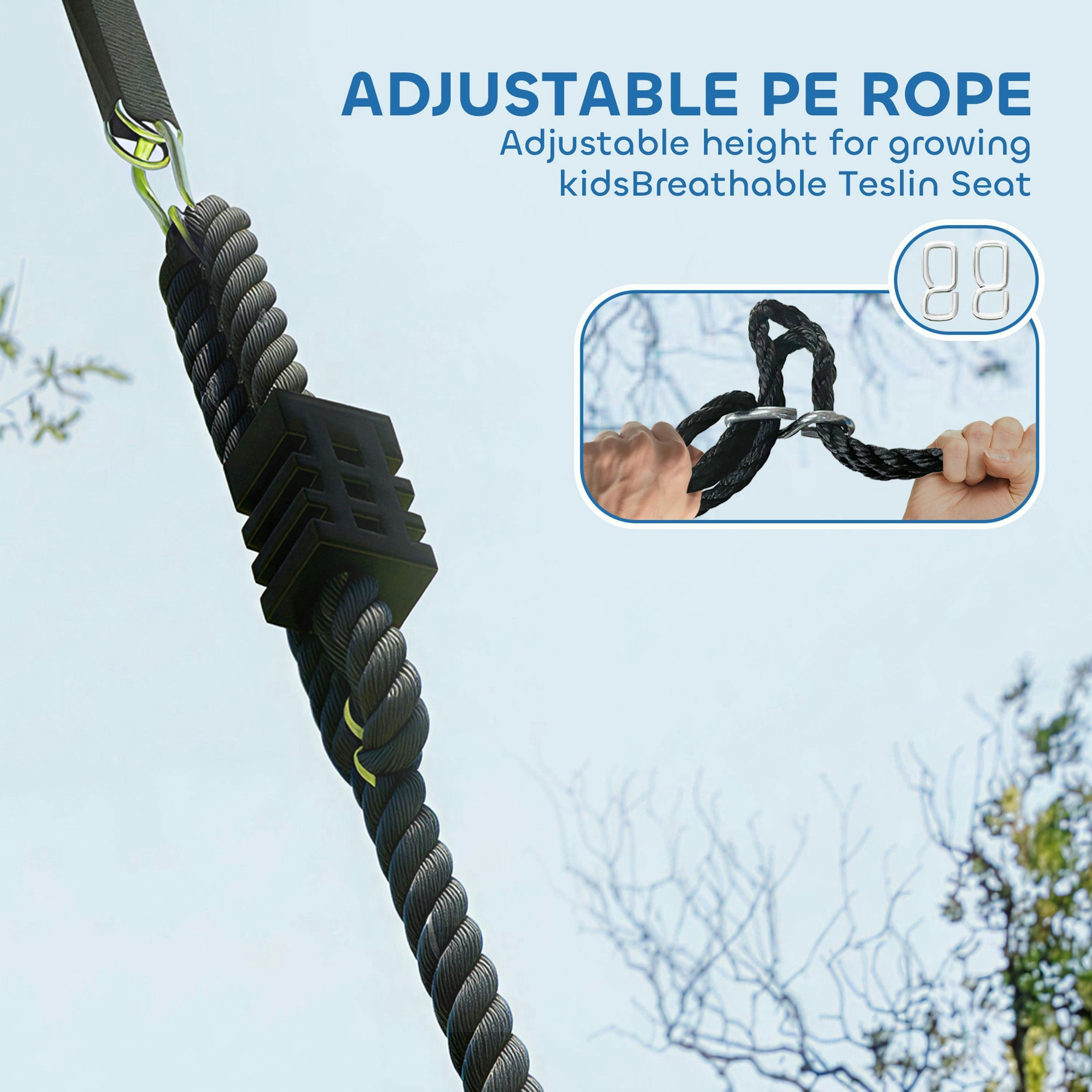 AIYAPLAY Nest Swing with Adjustable Ropes for Kids, Blue , view 6 of 6