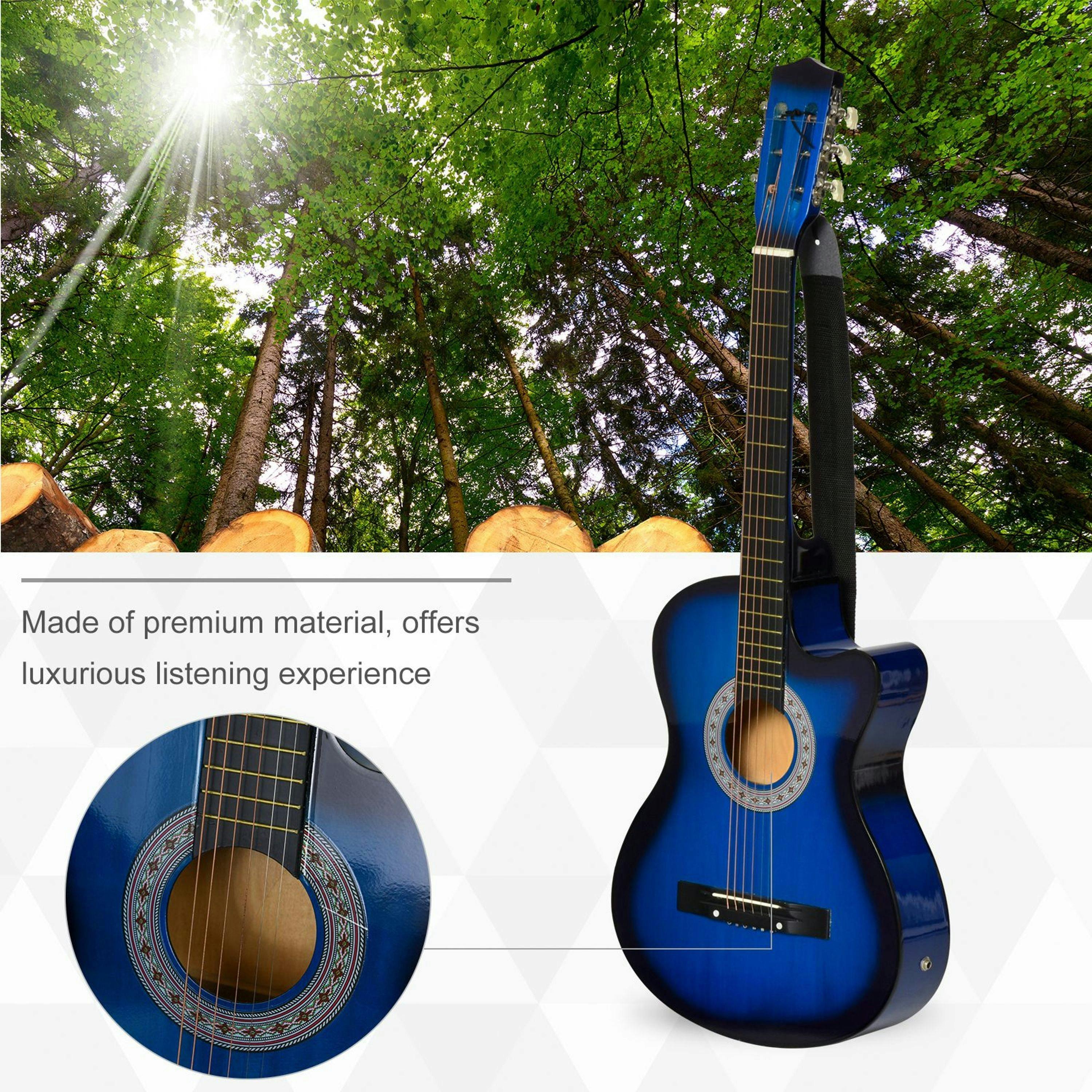HOMCOM Beginner Acoustic Electric Cutaway Guitar Adult Junior Guitar , view 5 of 5