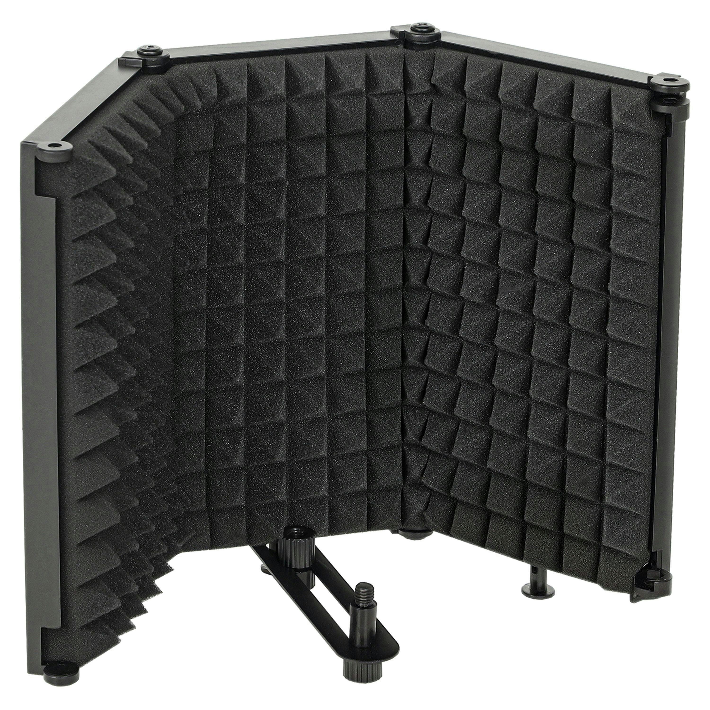 HOMCOM Foldable Table Top Studio Microphone Isolation Shield, Black , view 2 of 5