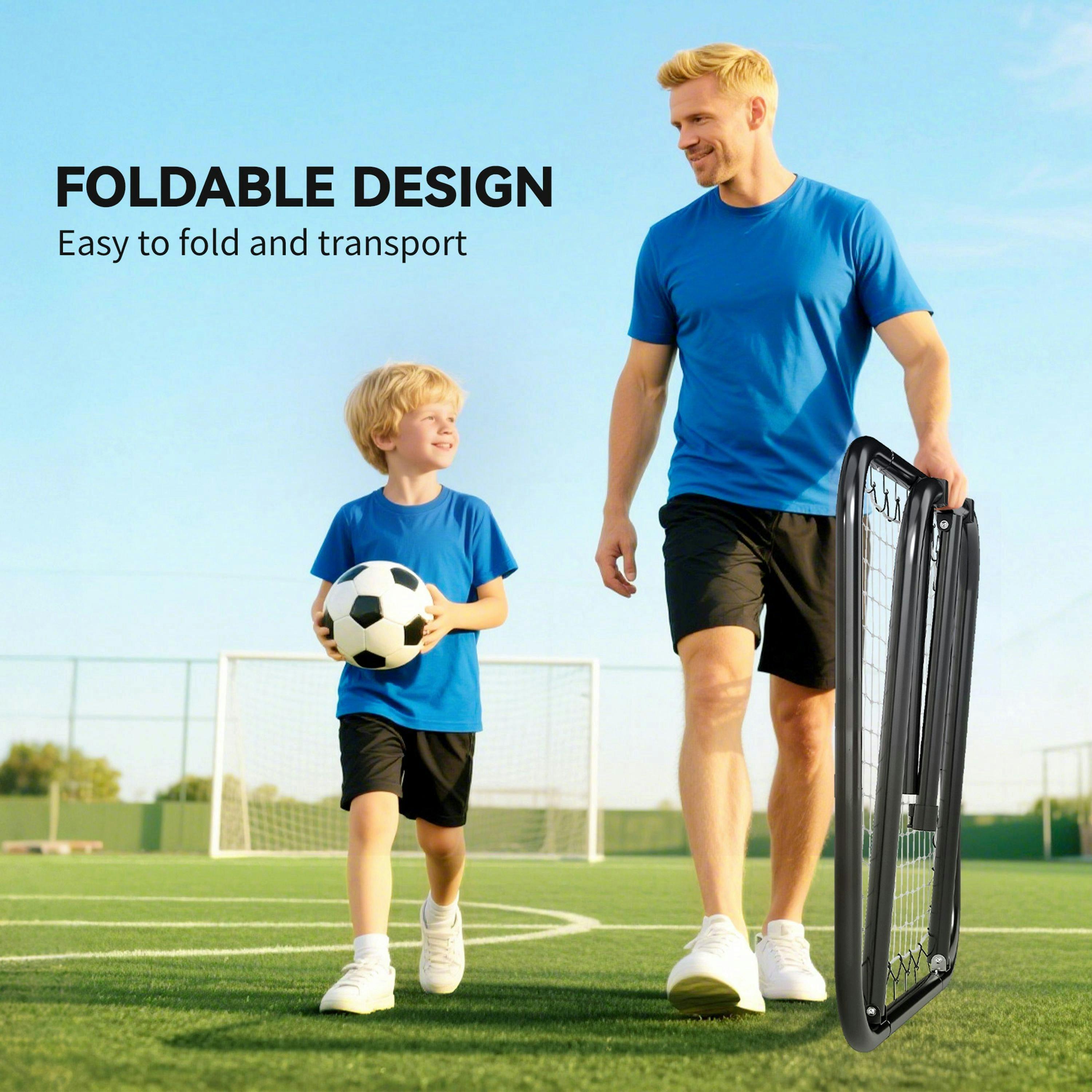 HOMCOM Angle Adjustable Rebounder Net Goal Training Set Football, Baseball , view 5 of 5