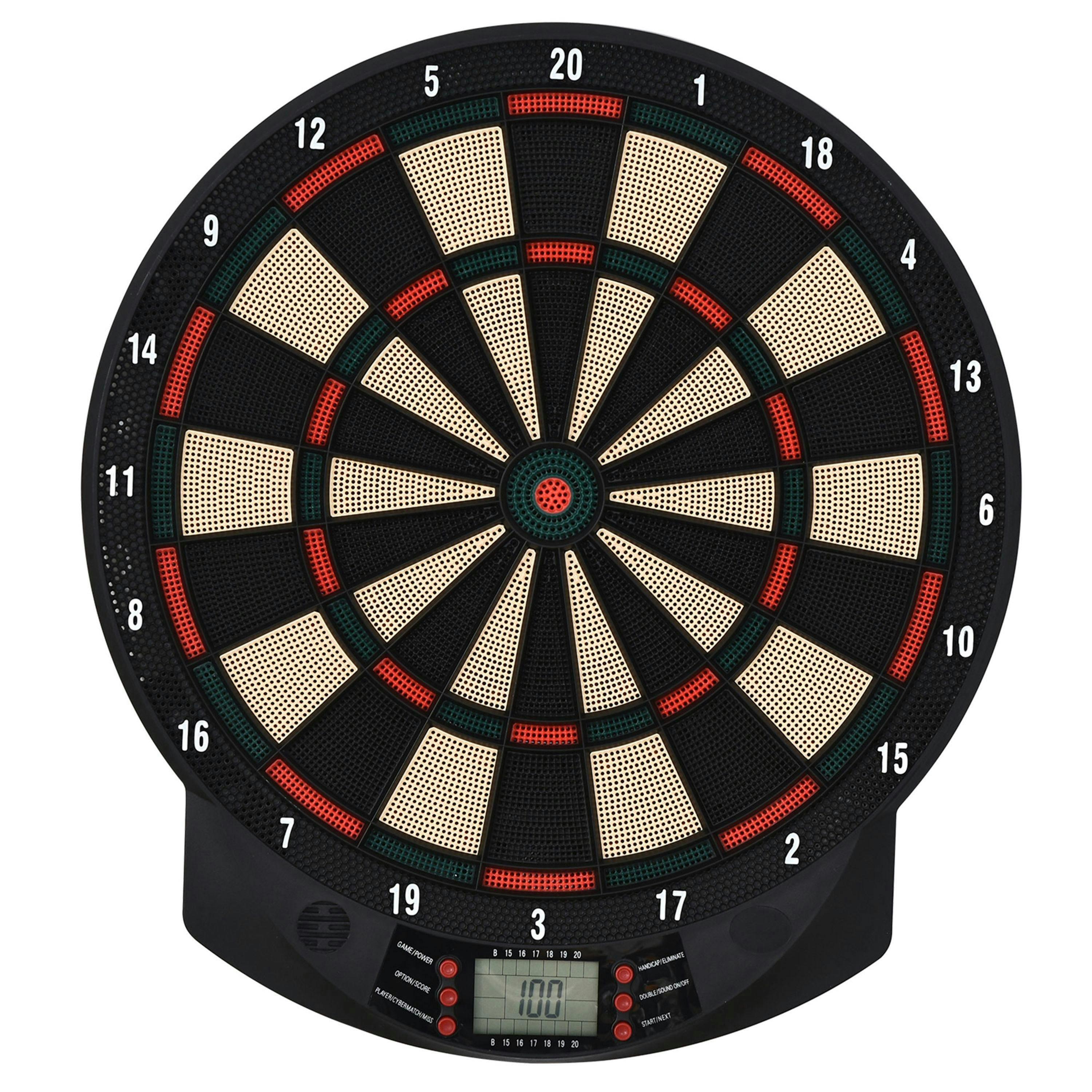 HOMCOM Electronic Dartboard 26 Games,185 Variations with 6 Darts Ready-to-Play , view 2 of 5