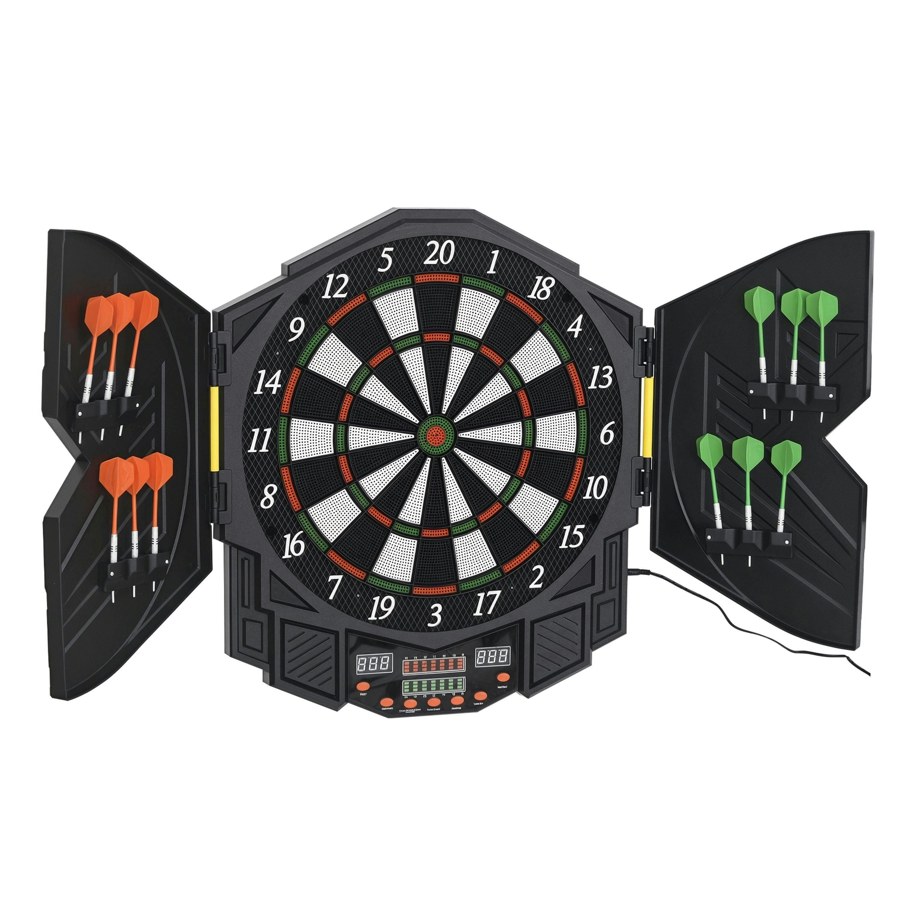 HOMCOM 27 Games Dart Board Dartboard Set Electronic LED Darts Game Display Party , view 2 of 5