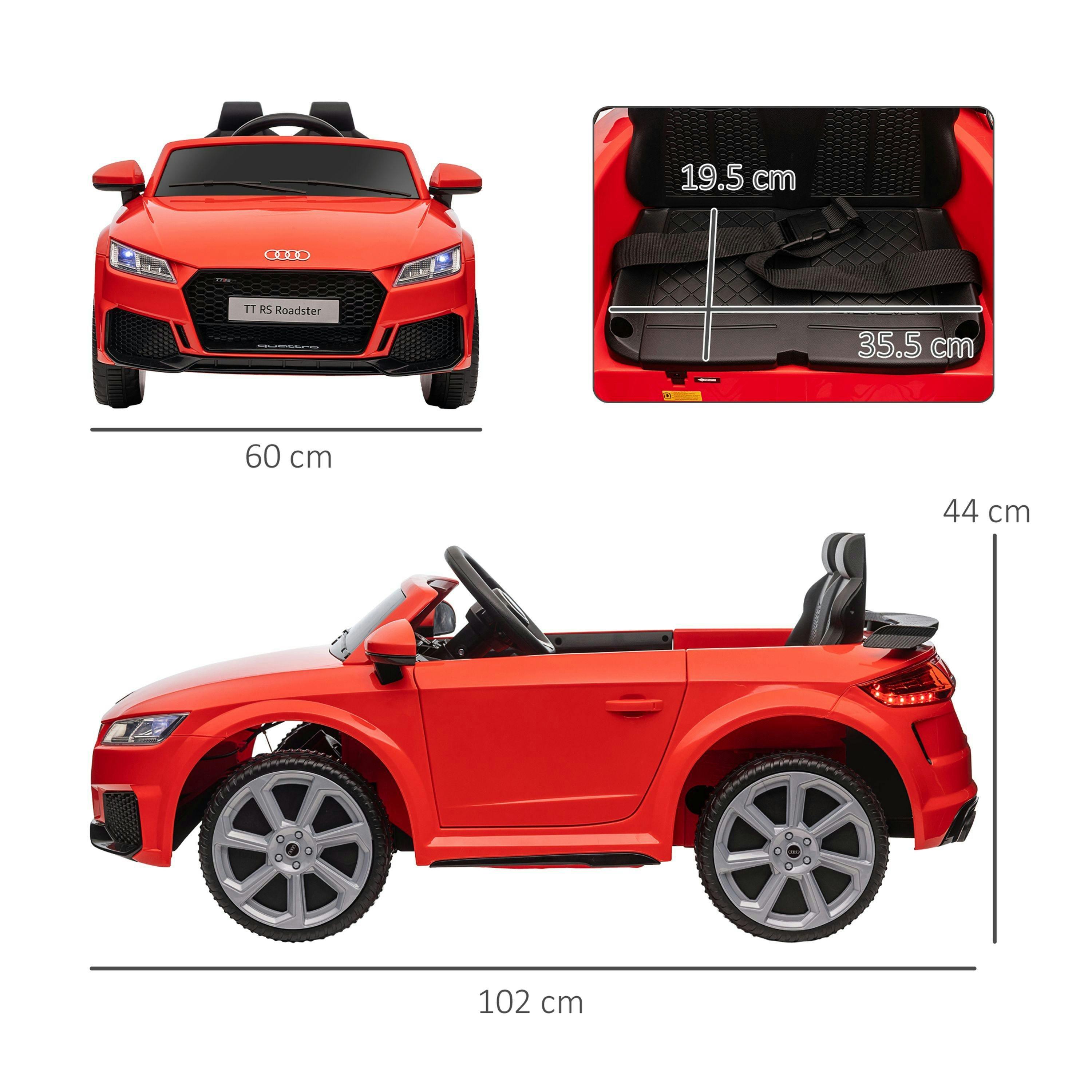 HOMCOM Audi TT RS Licensed 12V Kids' Electric Ride on Car for Kids , view 3 of 6