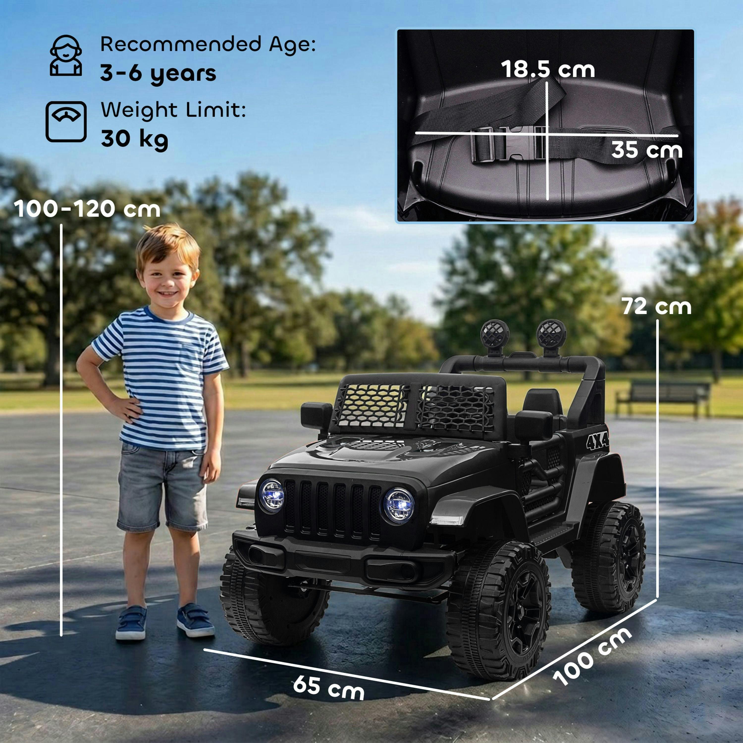 HOMCOM Kids Ride On Car with Parental Remote Control 12V Ages 3-6 , view 3 of 6