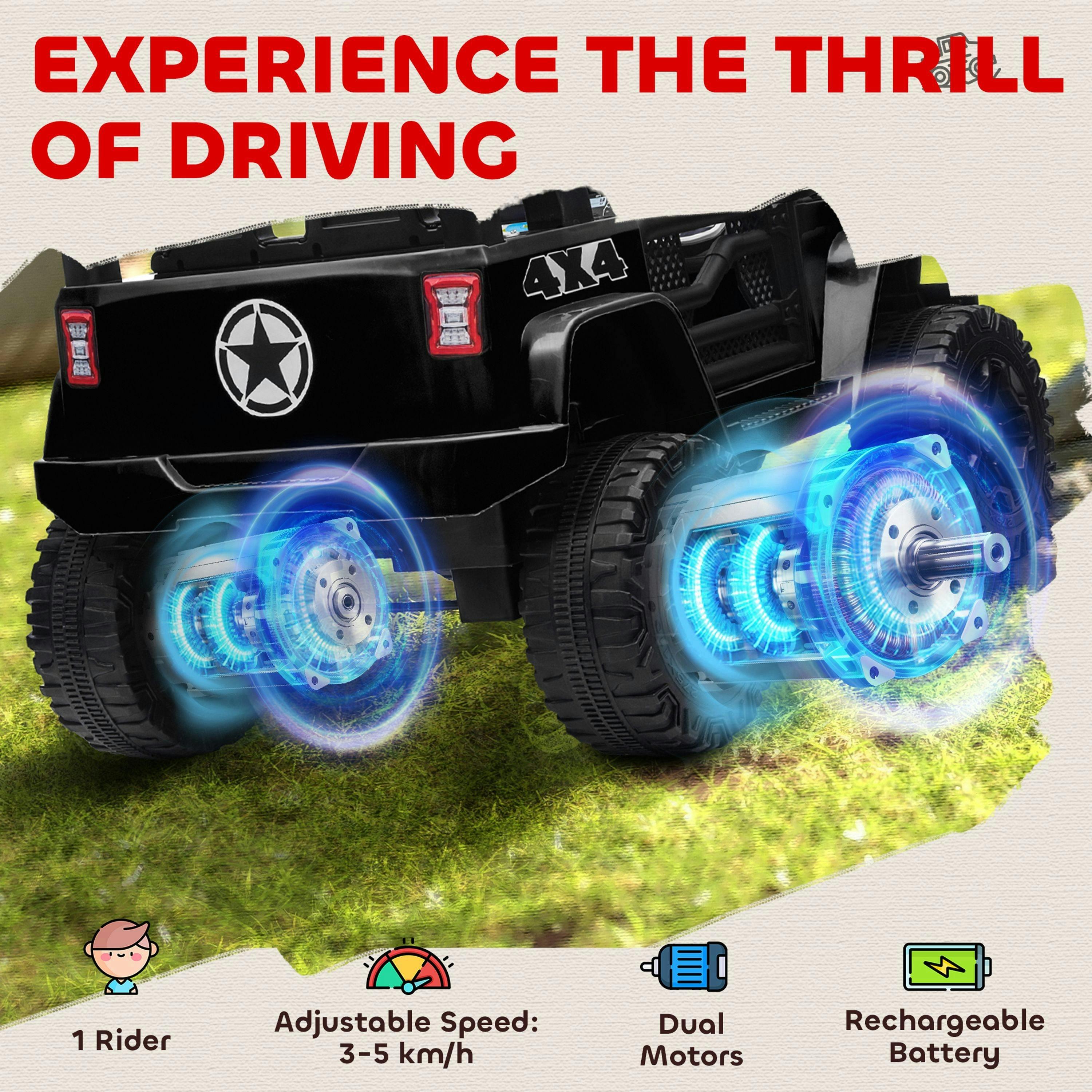 HOMCOM Kids Ride On Car with Parental Remote Control 12V Ages 3-6 , view 4 of 6