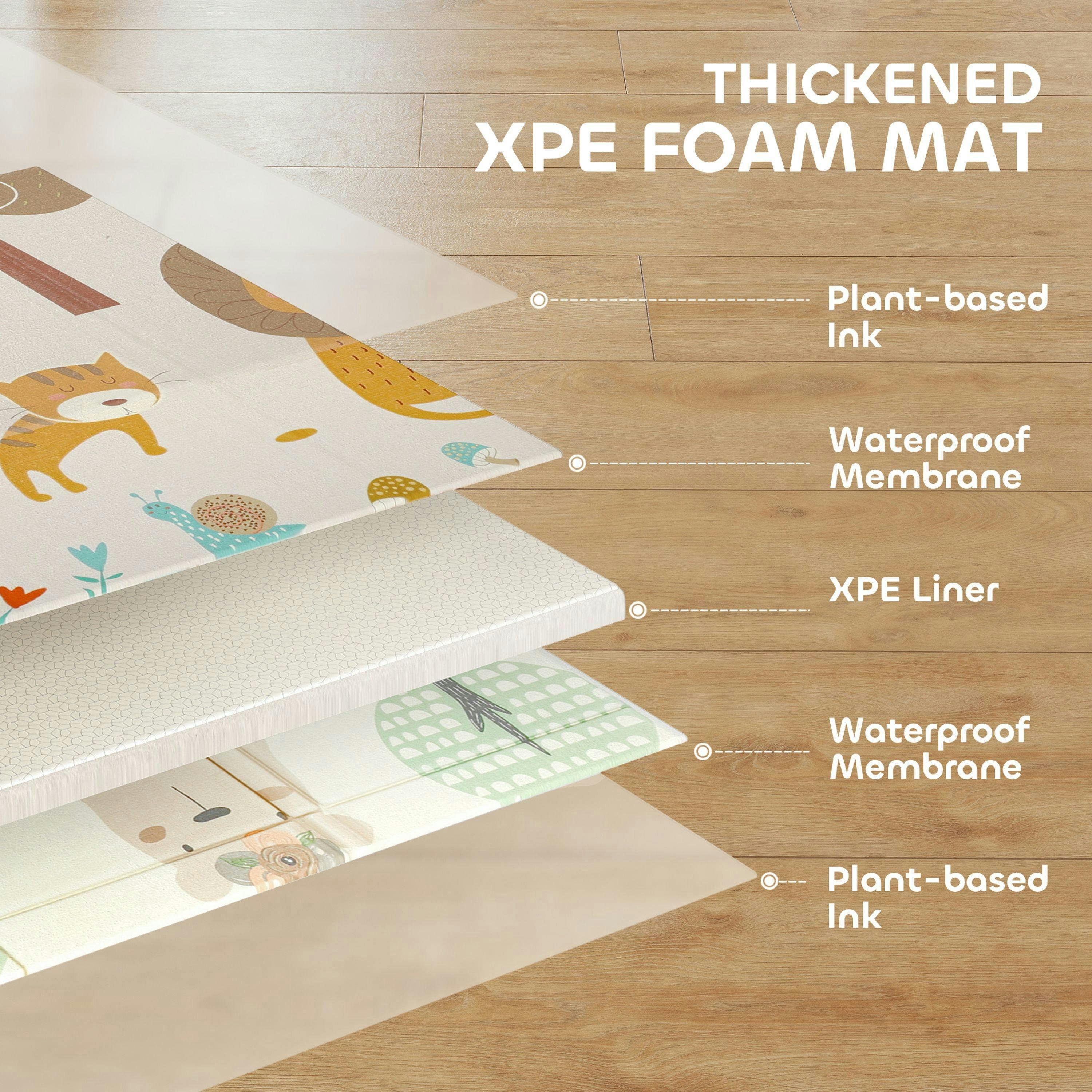 AIYAPLAY Baby Play Mat Foldable 177 x 146 x 1.5cm Animal Theme , view 5 of 6