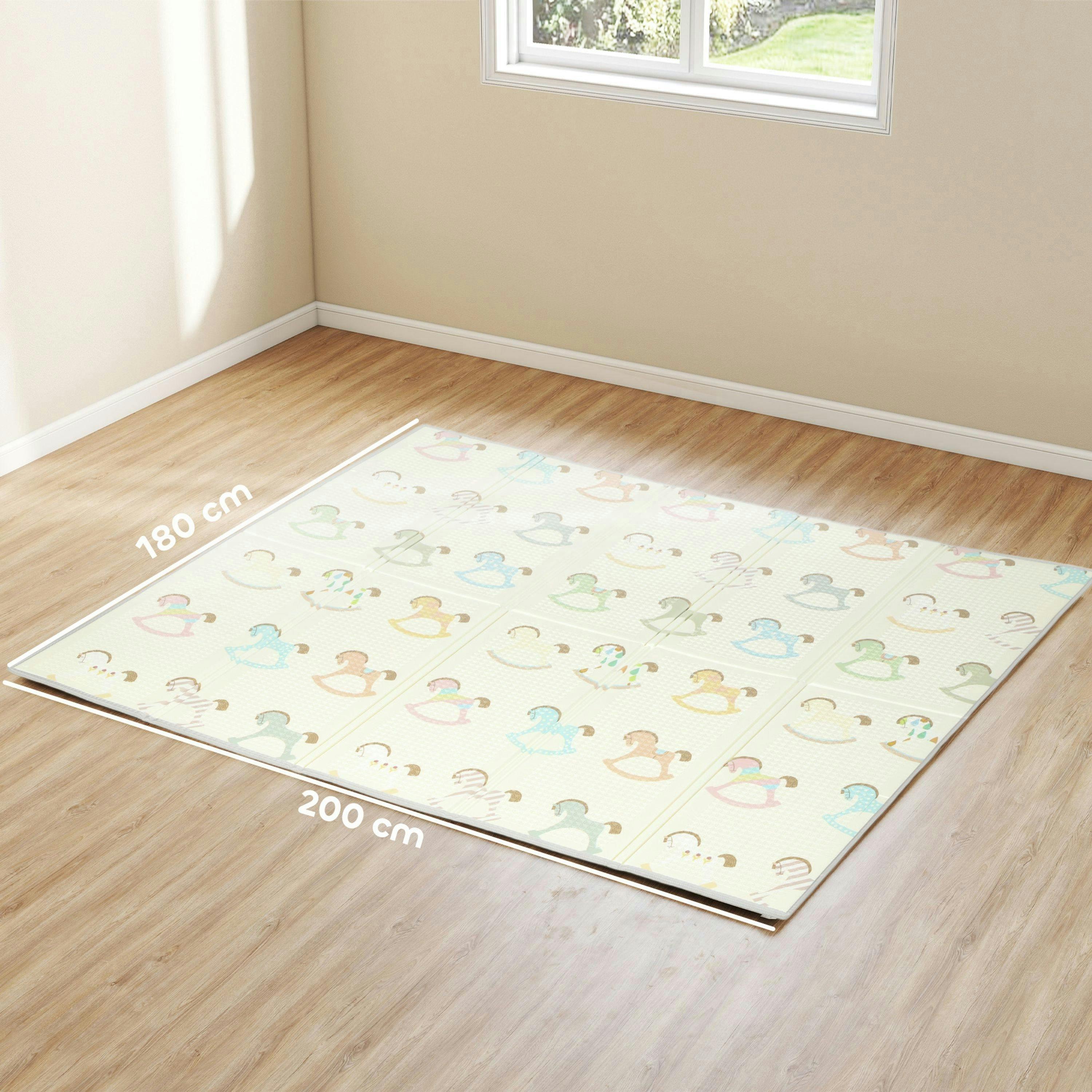 AIYAPLAY Double-Sided Foldable Baby Mat Reversible Floor Mat 200L x 180W cm , view 3 of 6