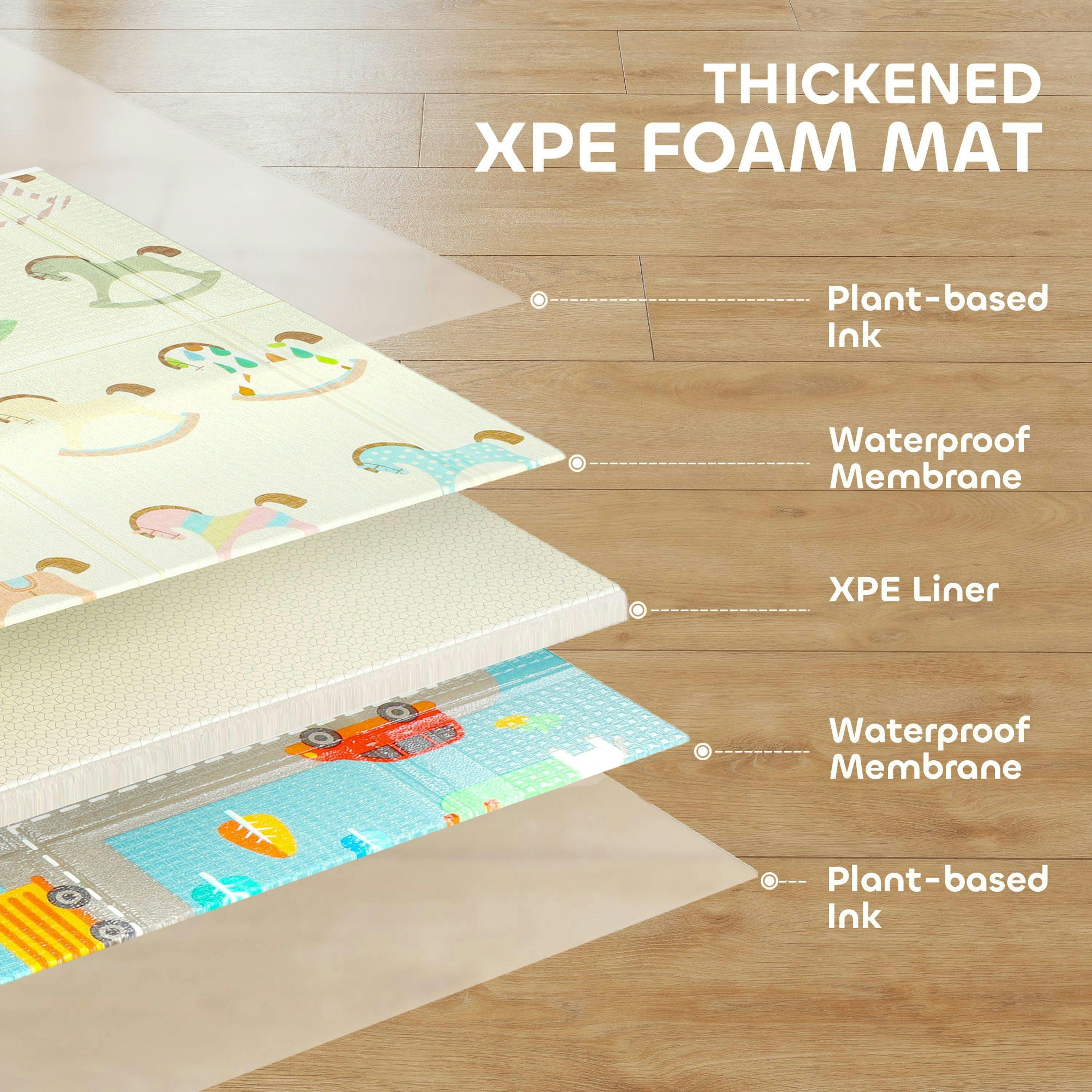 AIYAPLAY Double-Sided Foldable Baby Mat Reversible Floor Mat 200L x 180W cm , view 5 of 6