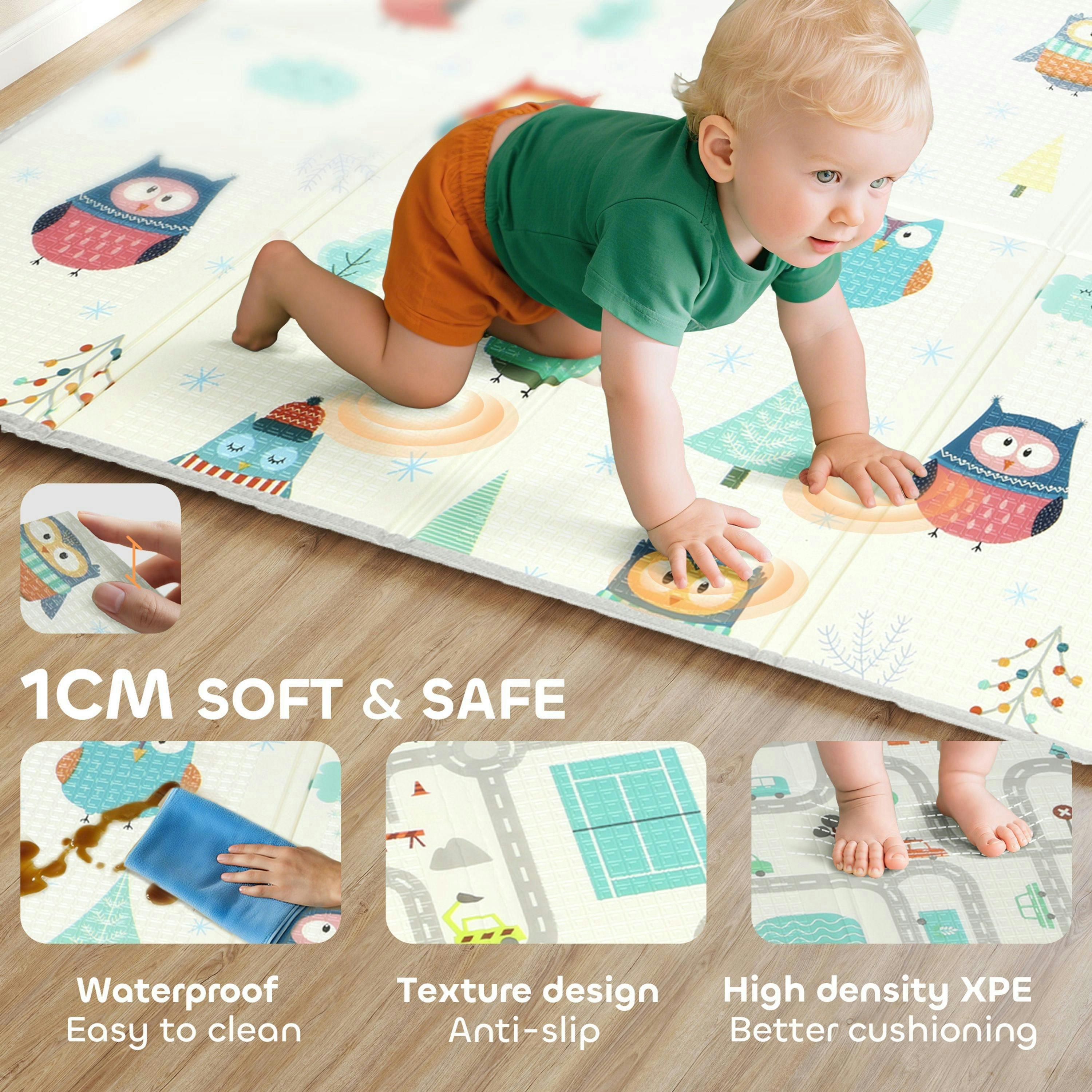 AIYAPLAY Baby Play Mat, Foldable Waterproof, Reversible, 200L x 150W cm , view 6 of 6