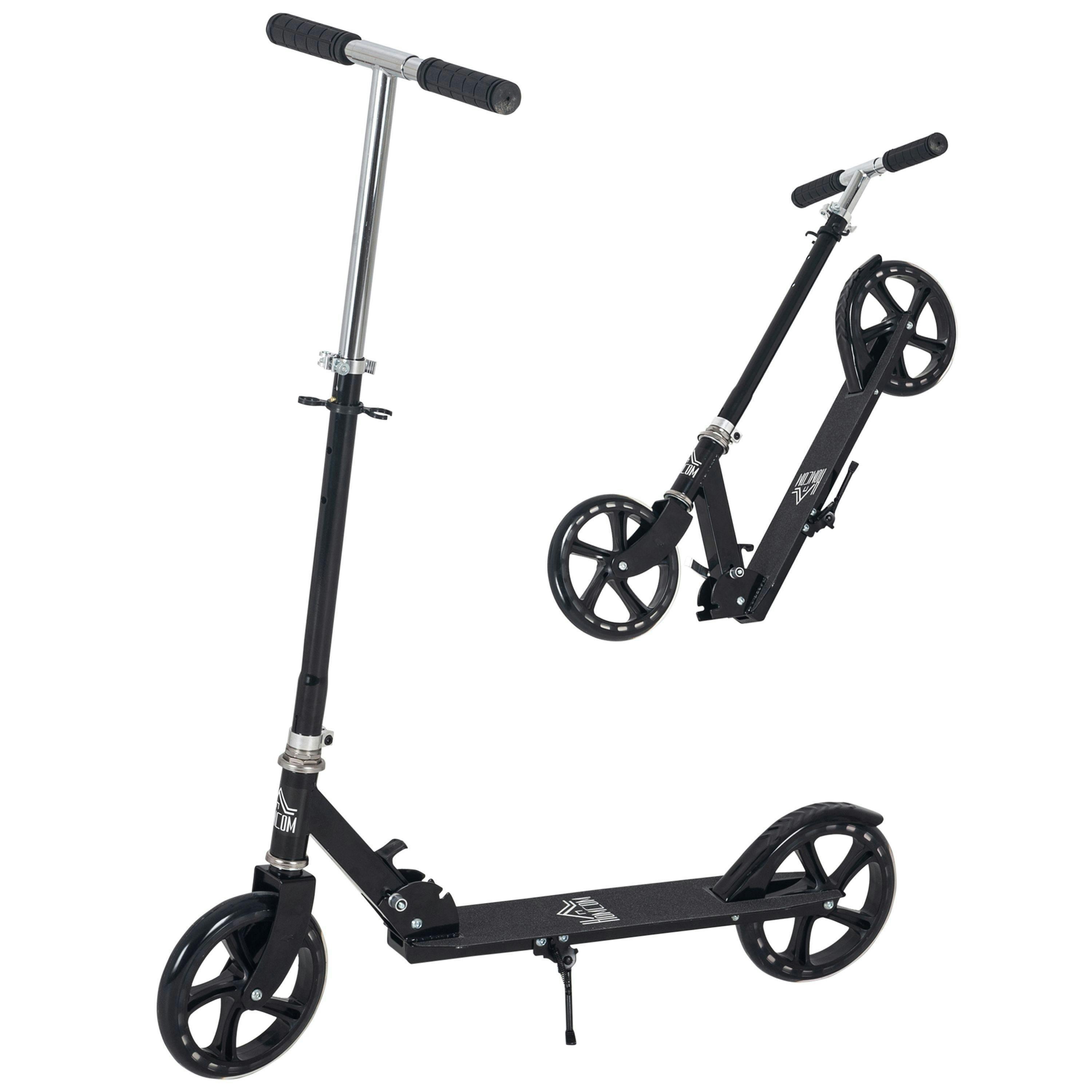 HOMCOM Kids Scooter Teenager Kick Scooter Foldable 4 Levels Adjustable Height with Rear Fender Brake for 7-14 Years , view 2 of 6