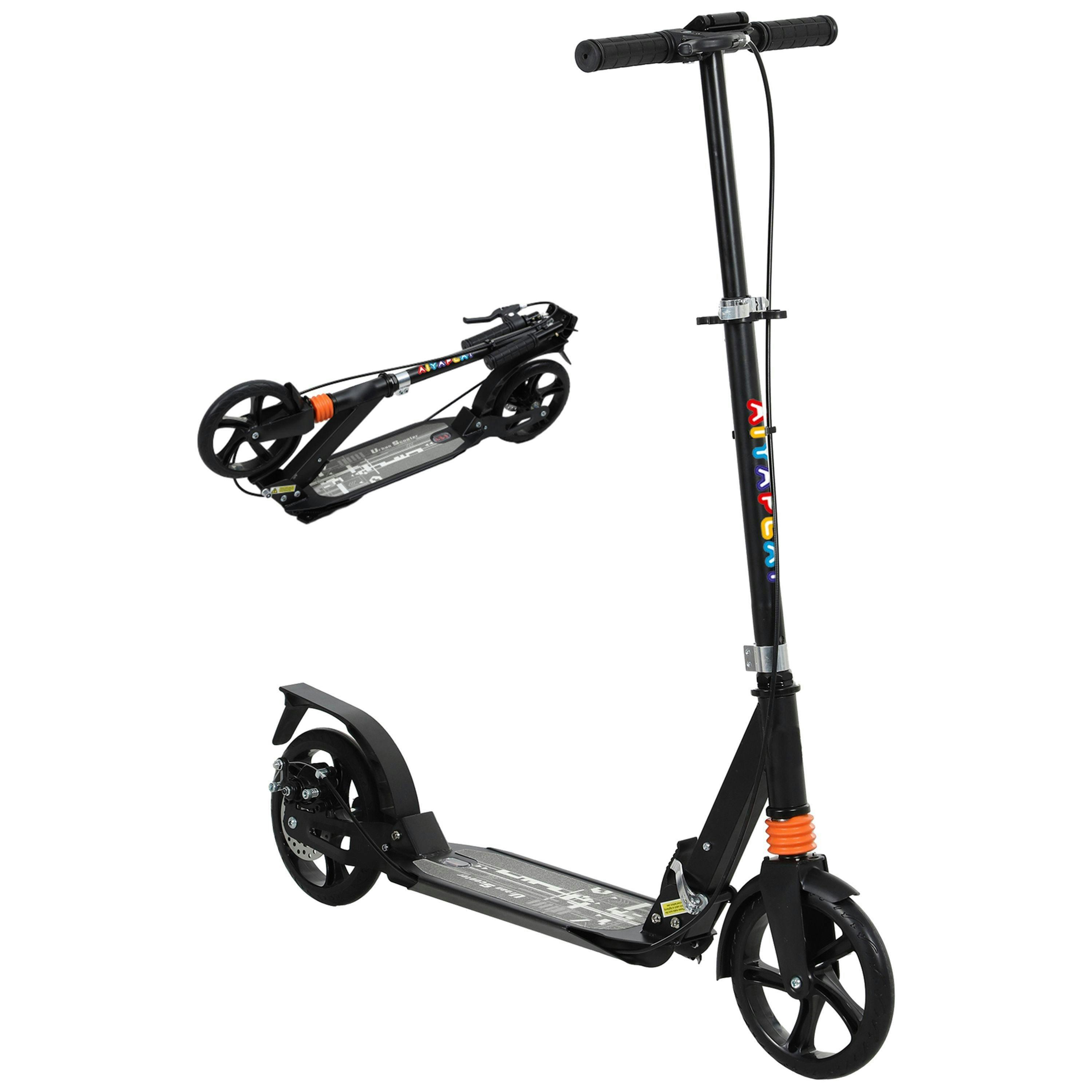 AIYAPLAY Kids Scooter for Ages 6-12 Years, Foldable Kick Scooter with 4 Levels, Adjustable Handlebar, Dual Brake System, 200mm Wheels, ABEC-7 Bearings , view 2 of 6
