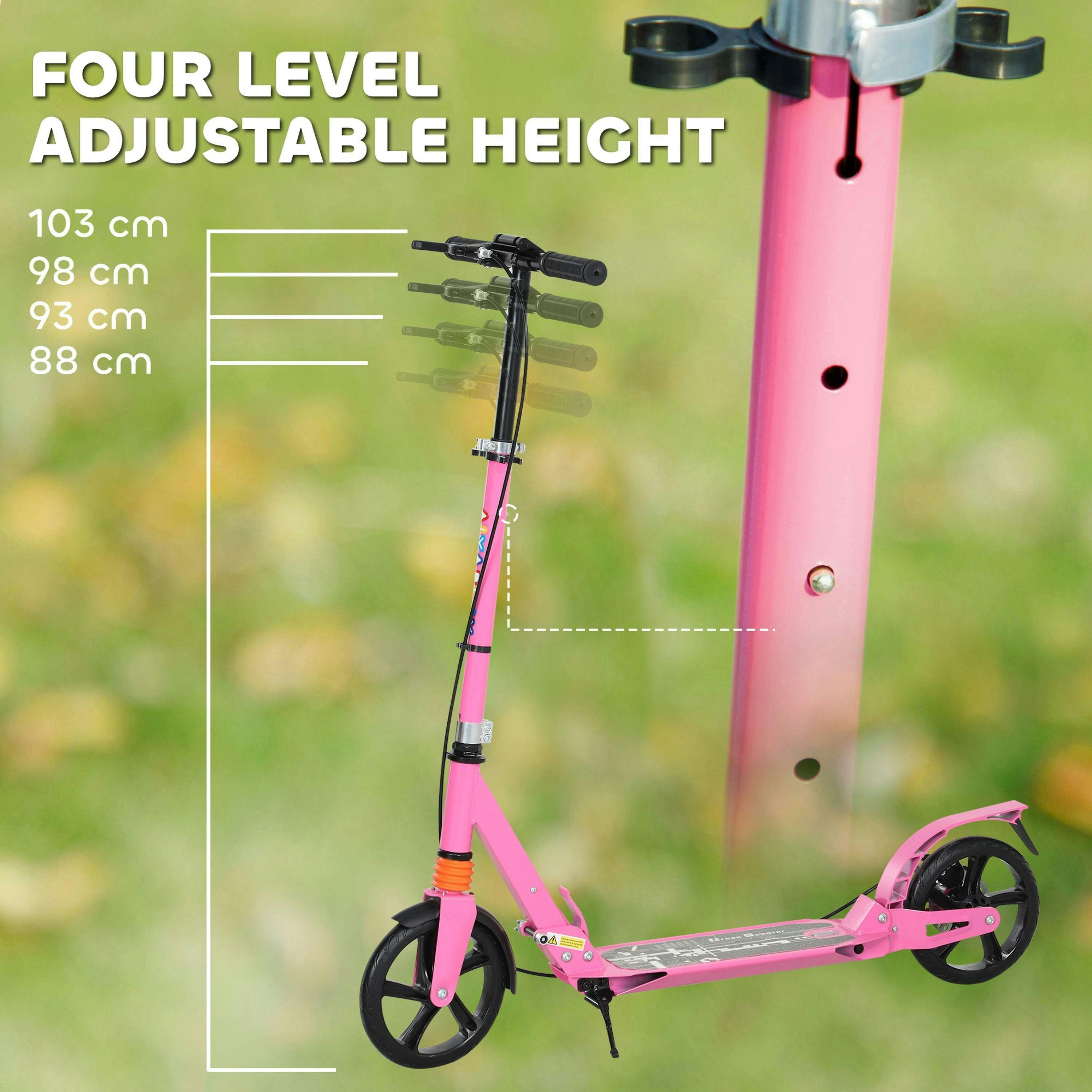 AIYAPLAY Kids Scooter for Ages 6-12 Years, Foldable Kick Scooter with 4 Levels, Adjustable Handlebar, Dual Brake System, 200mm Wheels, ABEC-7 Bearings , view 4 of 6