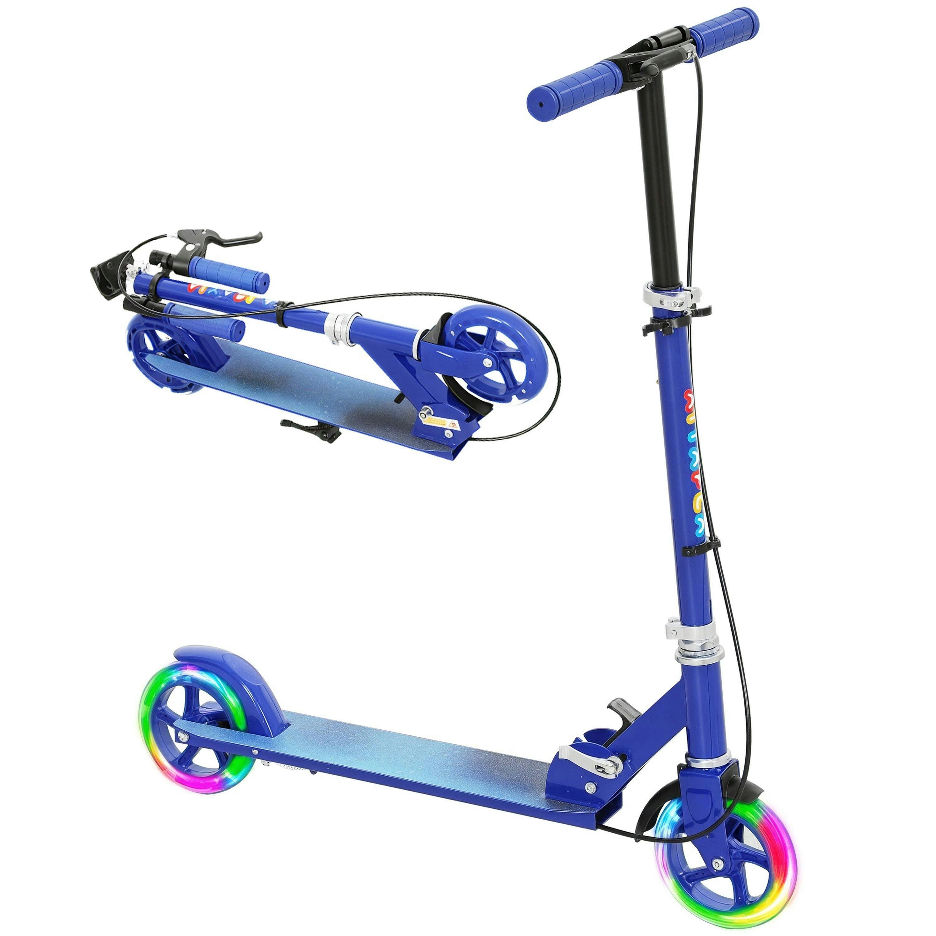 AIYAPLAY Scooter for Ages 3-8 Years, Folding Kick Scooter with Adjustable Handle, Two Light Up Wheels, Handbrake, Rear Brake , view 2 of 6