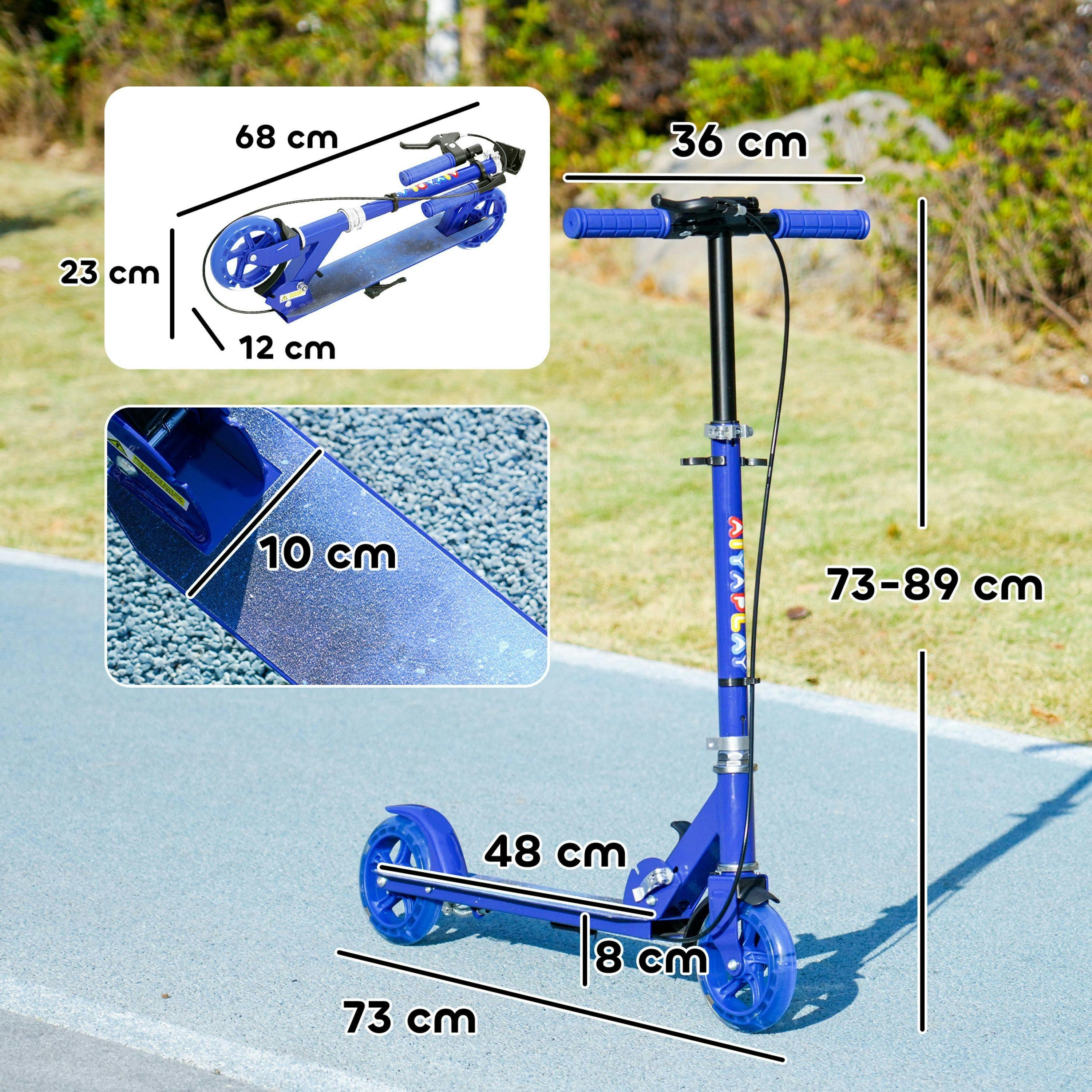 AIYAPLAY Scooter for Ages 3-8 Years, Folding Kick Scooter with Adjustable Handle, Two Light Up Wheels, Handbrake, Rear Brake , view 3 of 6