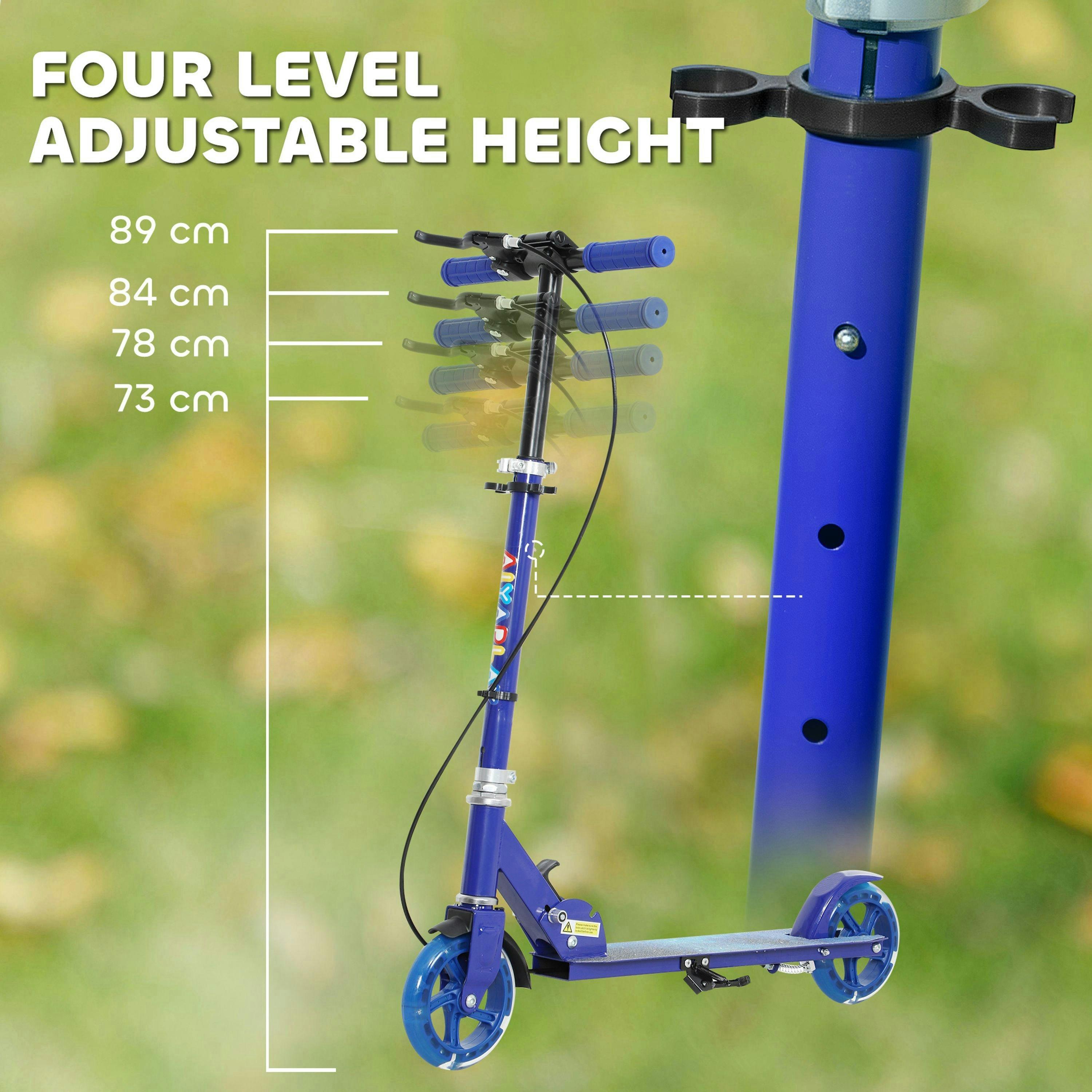 AIYAPLAY Scooter for Ages 3-8 Years, Folding Kick Scooter with Adjustable Handle, Two Light Up Wheels, Handbrake, Rear Brake , view 4 of 6