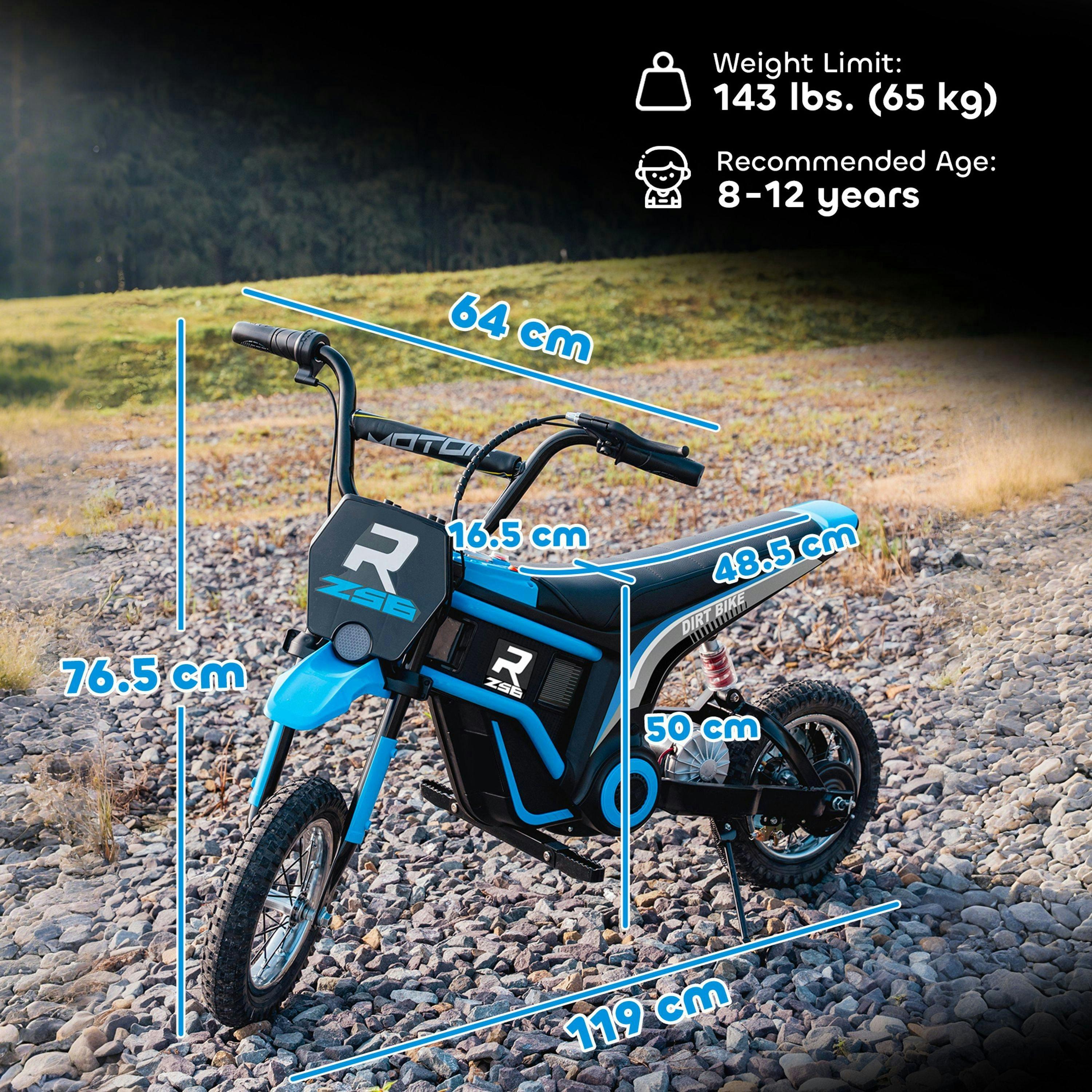 HOMCOM 24V Kids Electric Motorbike Ride On Motorcycle Ages 8-12 Years , view 3 of 6