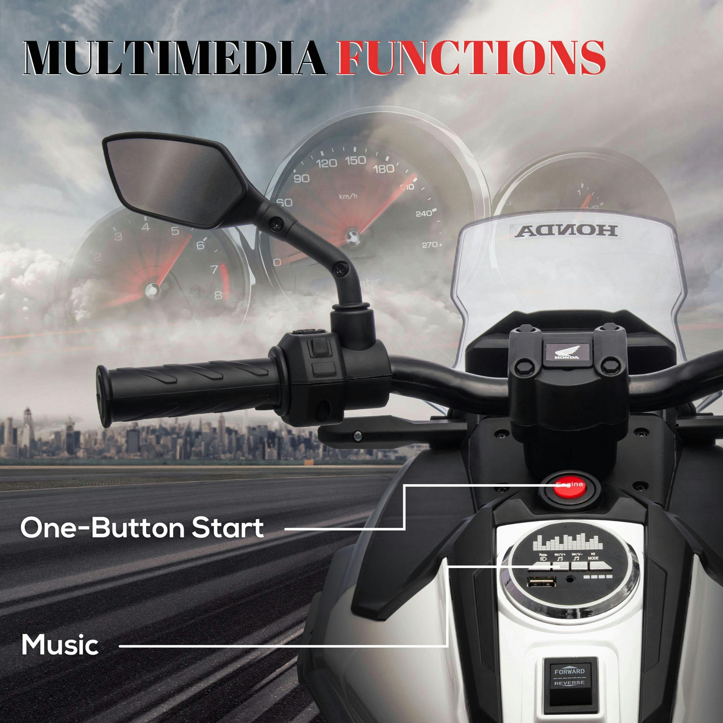 AIYAPLAY Honda Licensed 12V Kids Electric Motorbike for 3-6 Years , view 5 of 6