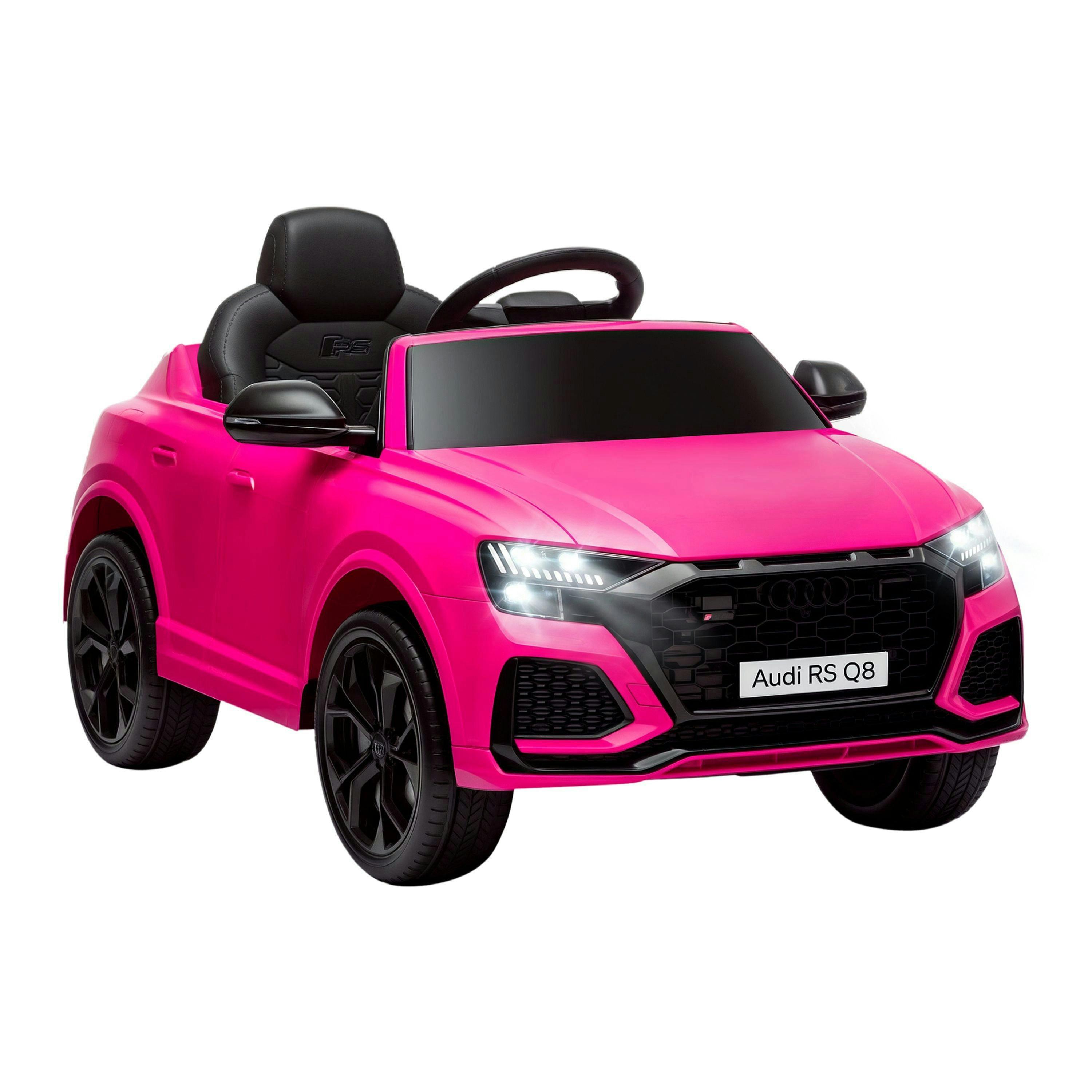 HOMCOM Audi RS Q8 Licensed Kids Electric Car, 6V 7Ah Kids' Electric Ride on with Remote Control, 7Ah Big Battery, Lights Bluetooth, Music USB, for 3-5 Years Old , view 2 of 6