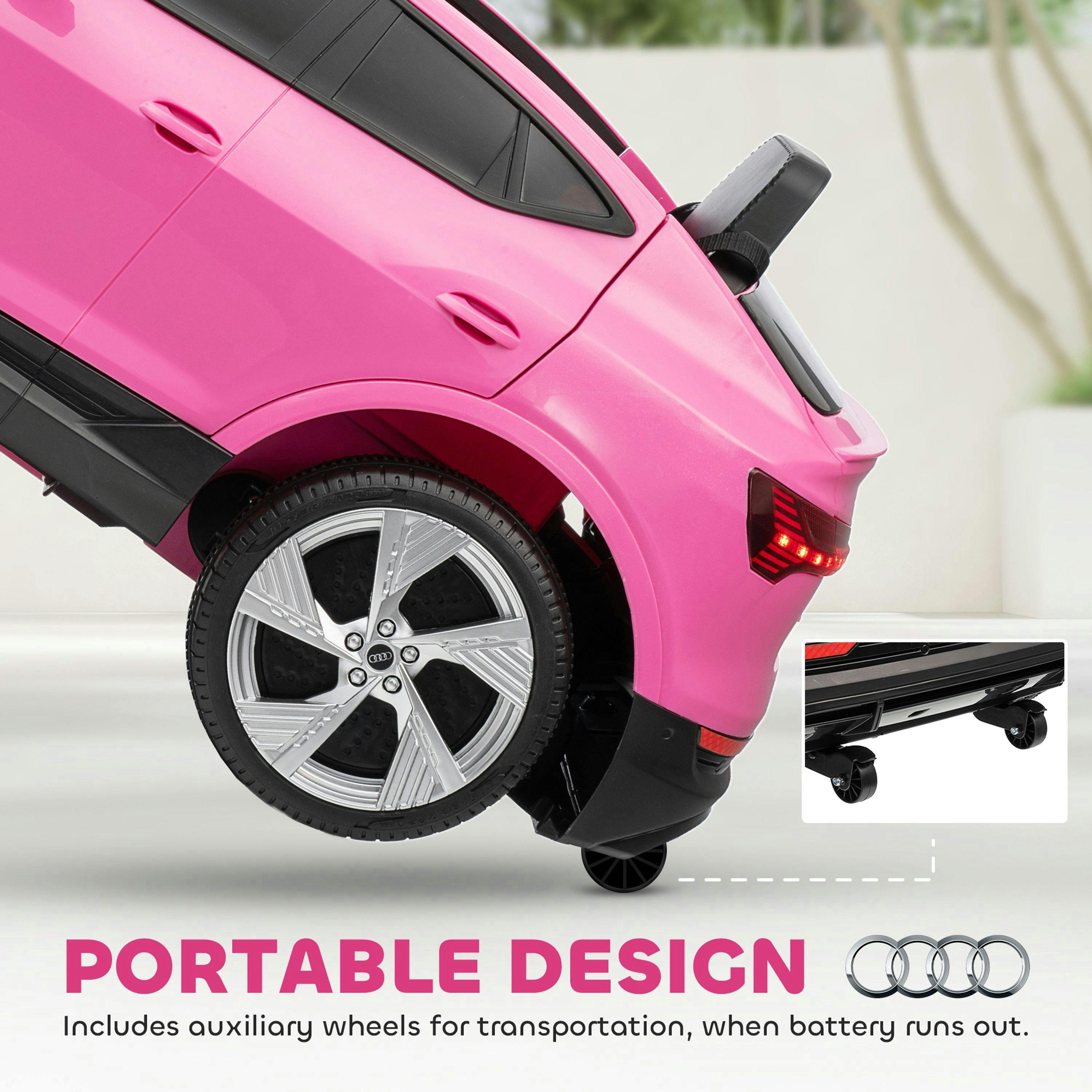 HOMCOM Audi E-tron Licensed 12V Kids Electric Ride on, Electric Car for Kids, with Parental Remote, Music Lights MP3, Suspension Wheels, for 3-5 Years , view 6 of 6
