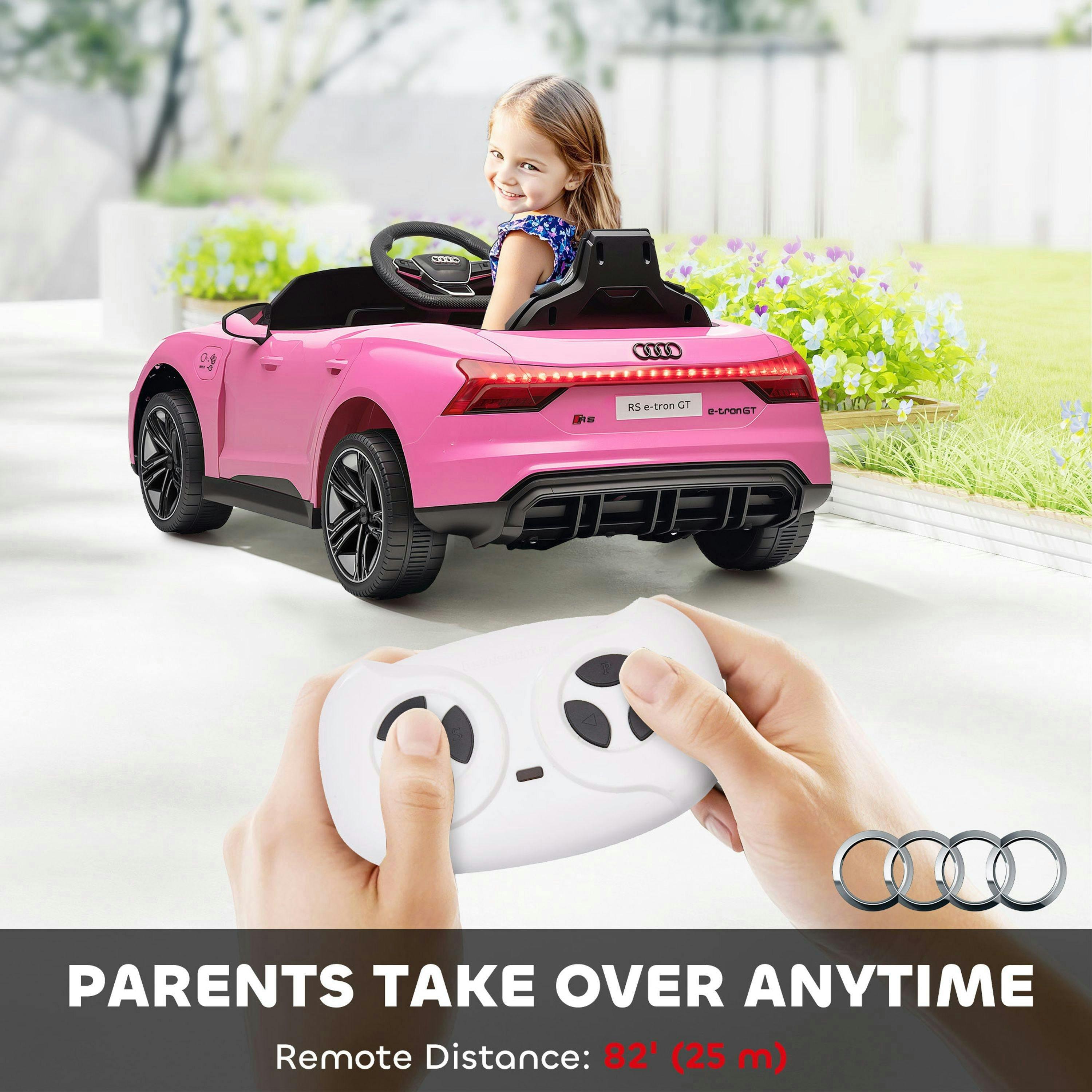 HOMCOM Audi RS e-tron GT Licensed Electric Car for Kids 12V Music , view 5 of 6