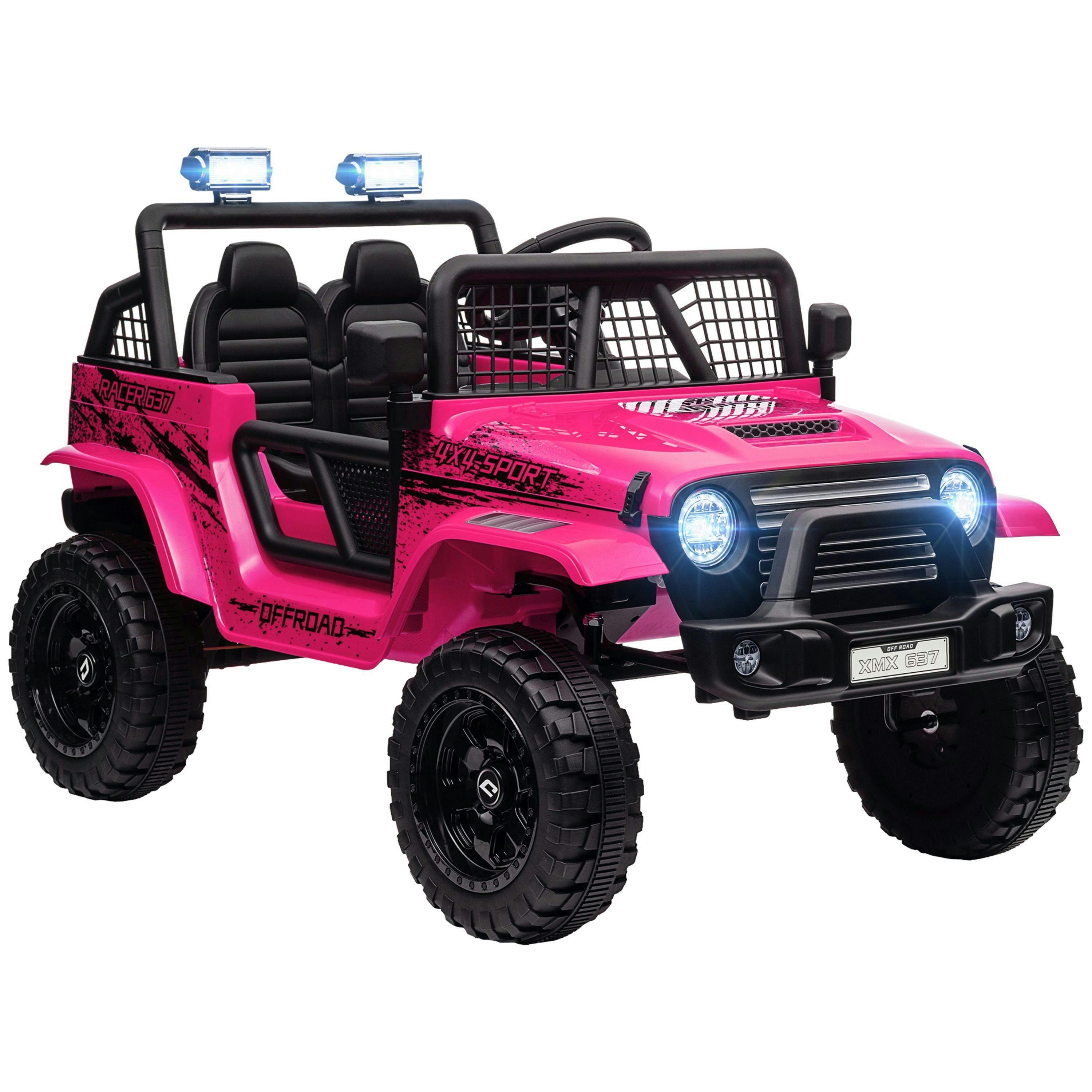 AIYAPLAY Electric Car for Kids, 12V Kids Ride On Car with 4 Spring Suspension Wheels, Parental Remote Control, Music Horn LED Lights, Blue , view 2 of 6