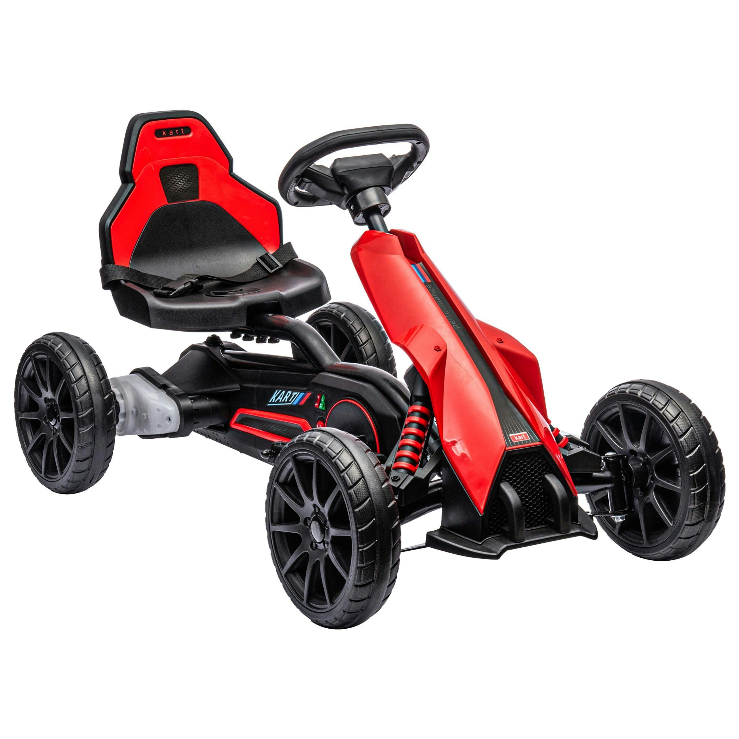 HOMCOM Electric Go Kart for Kids, 12V Battery Powered Drift Kart with Dual Speed, Forward and Reverse, Safety Belt for Boys and Girls, Ages 3-8 Years , view 2 of 6