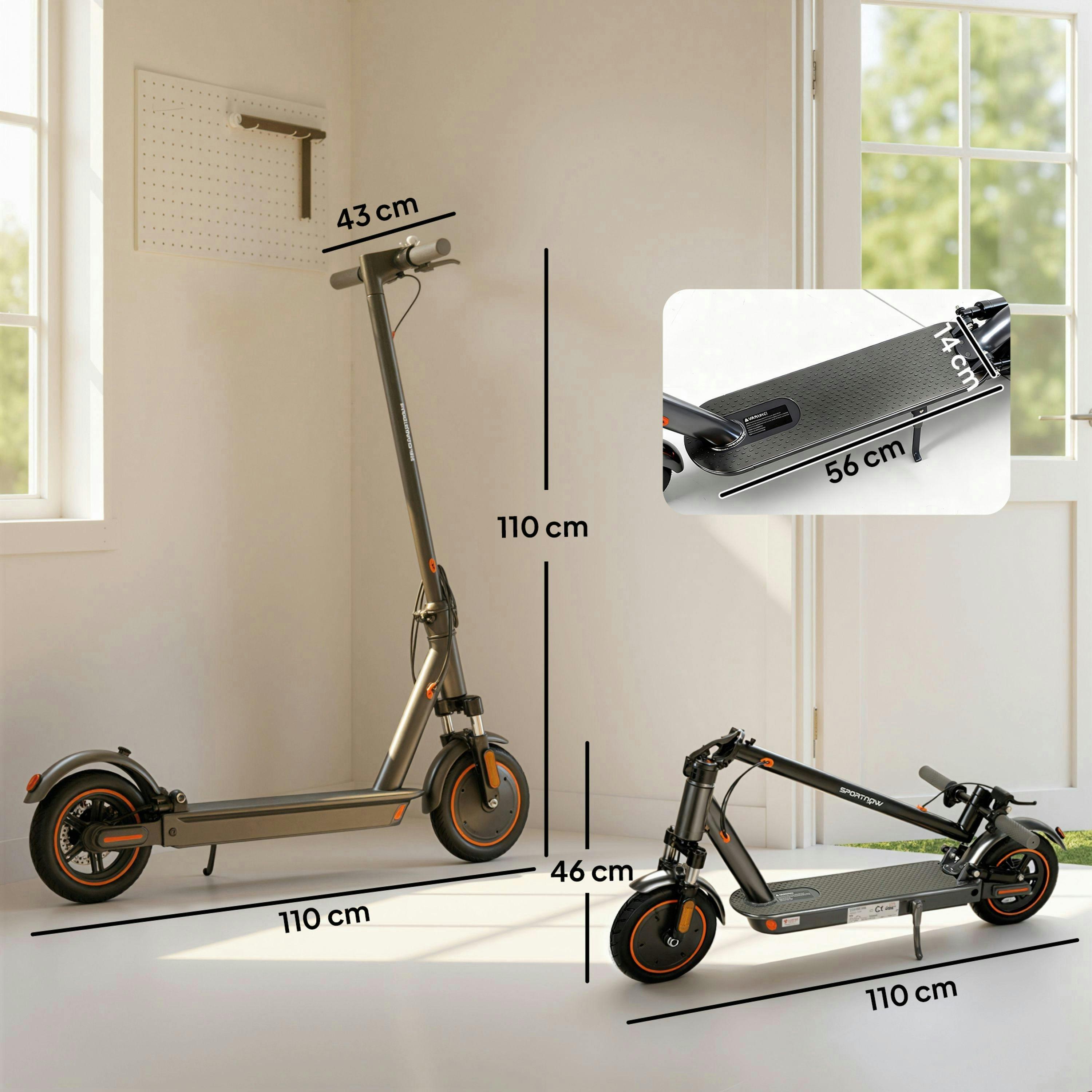 SPORTNOW Electric Scooter, Folding E-Scooter with 350W Motor, 30km Range , view 3 of 6