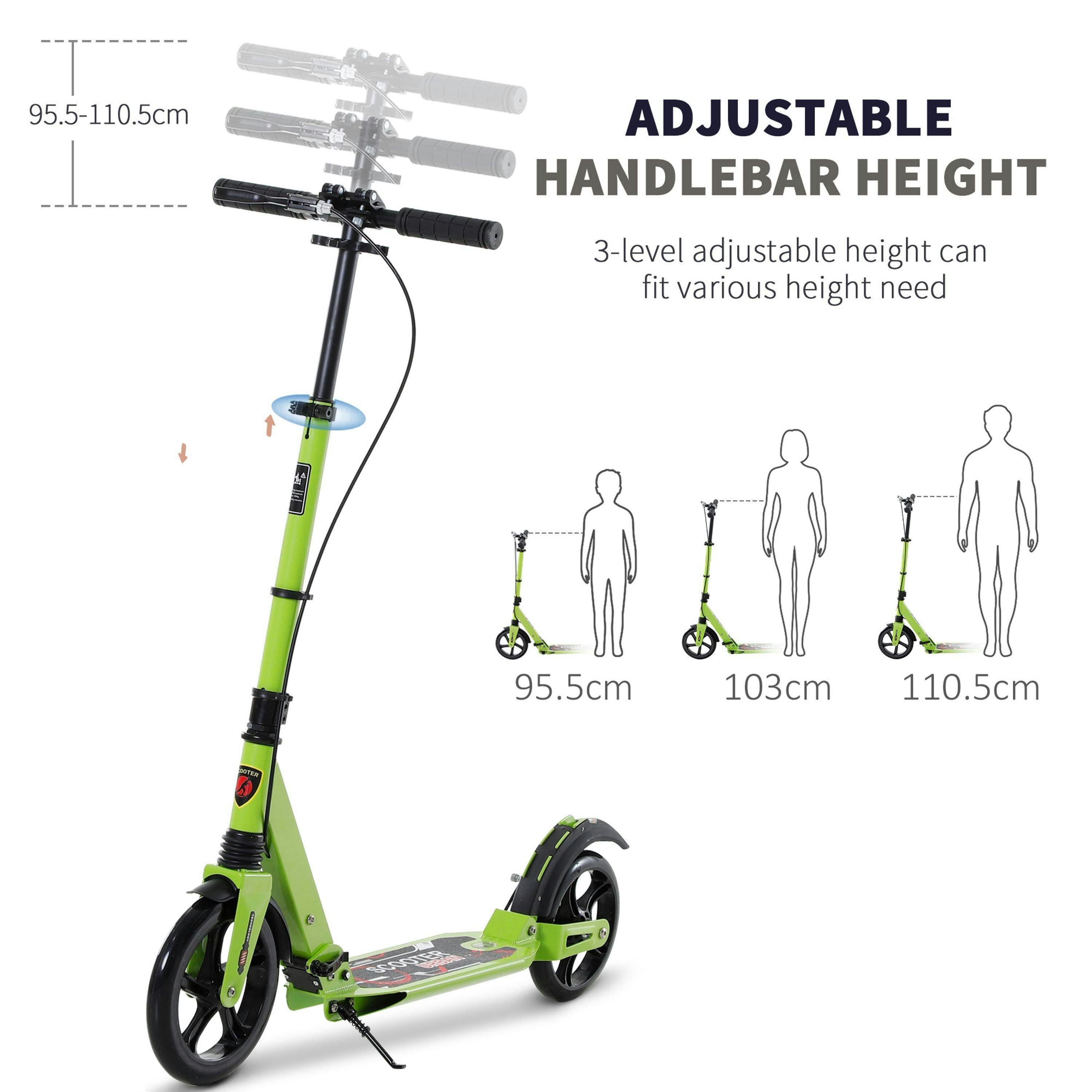 HOMCOM Teens Adult Kick Scooter Fold Adjust 14+ , view 3 of 5