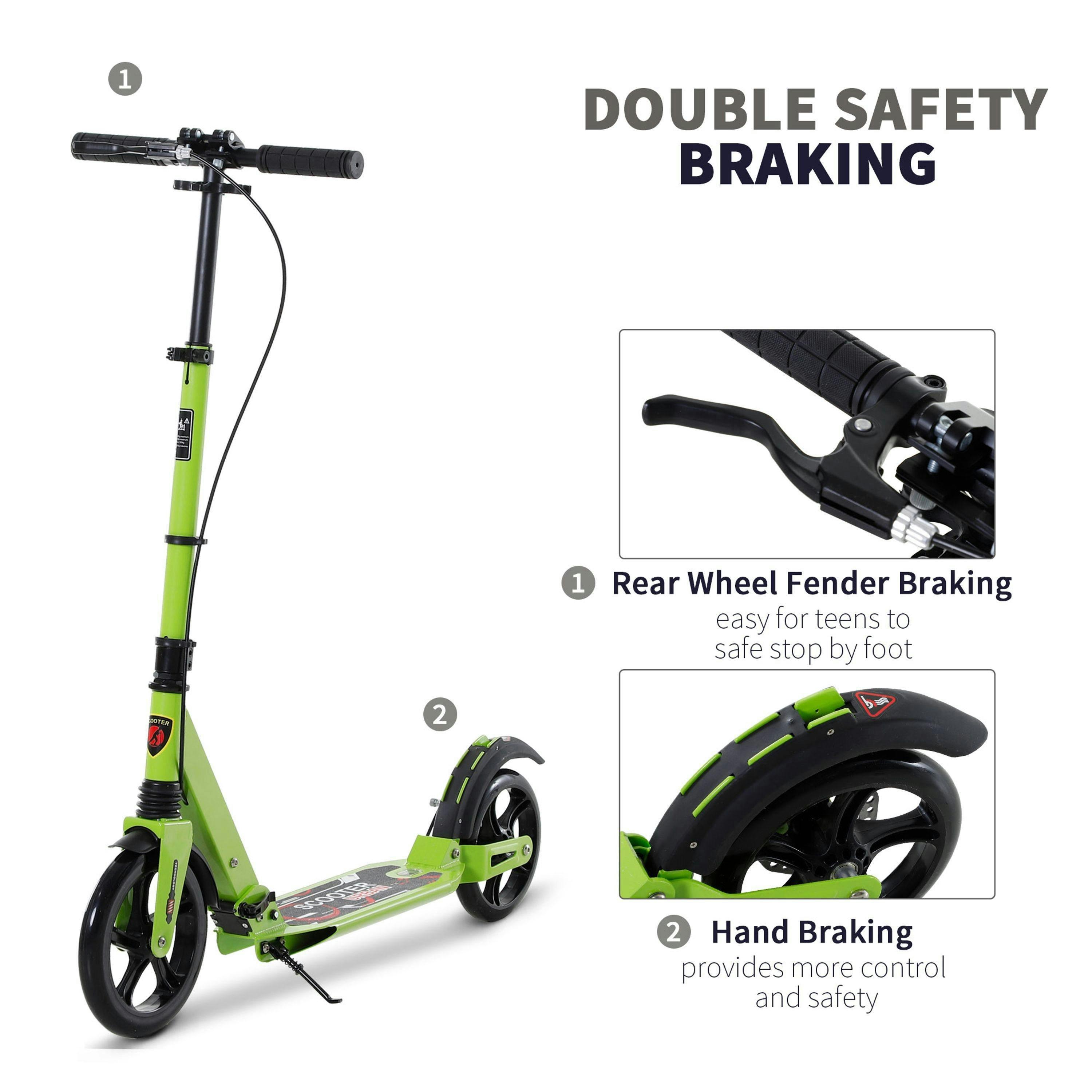 HOMCOM Teens Adult Kick Scooter Fold Adjust 14+ , view 5 of 5