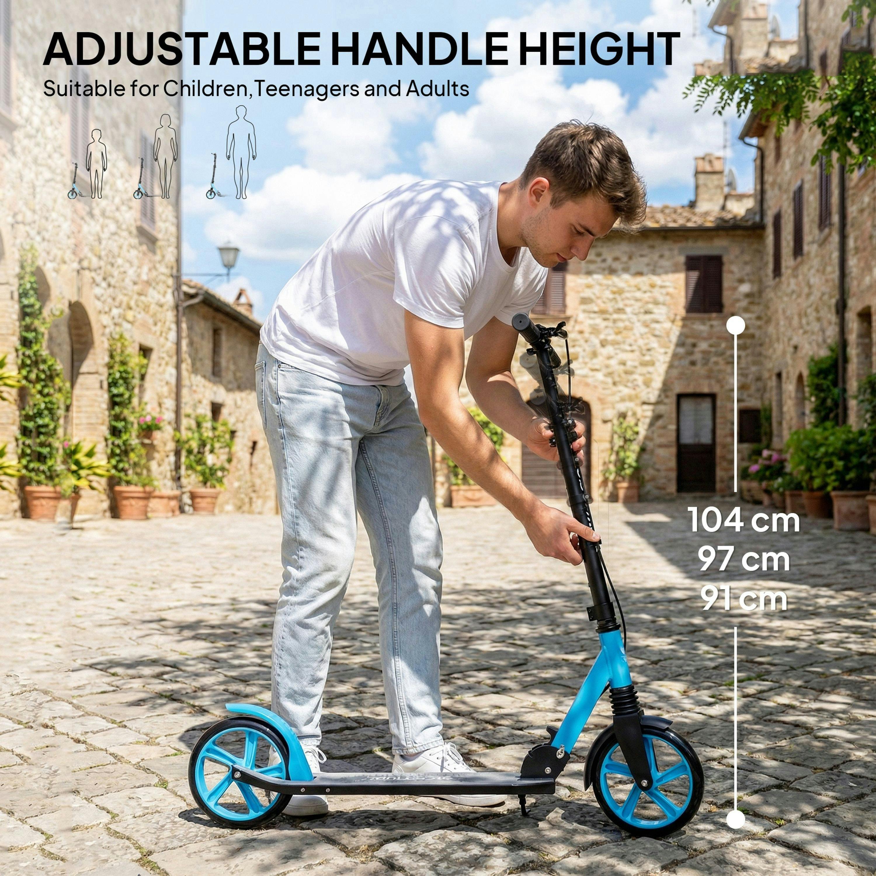 HOMCOM Folding Kick Scooter for 14+ w/ Adjustable Height , view 3 of 5