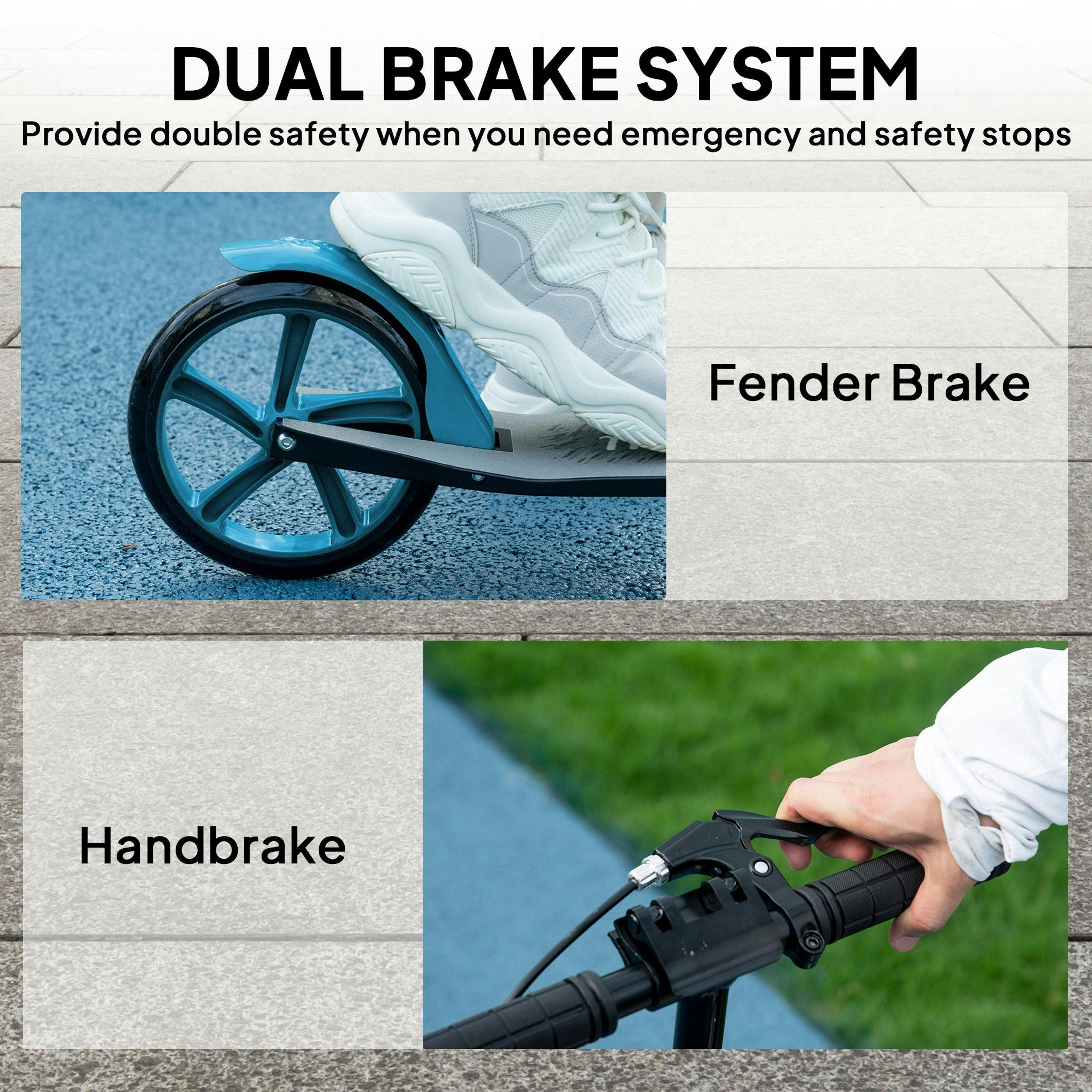 HOMCOM Folding Kick Scooter for 14+ w/ Adjustable Height , view 5 of 5