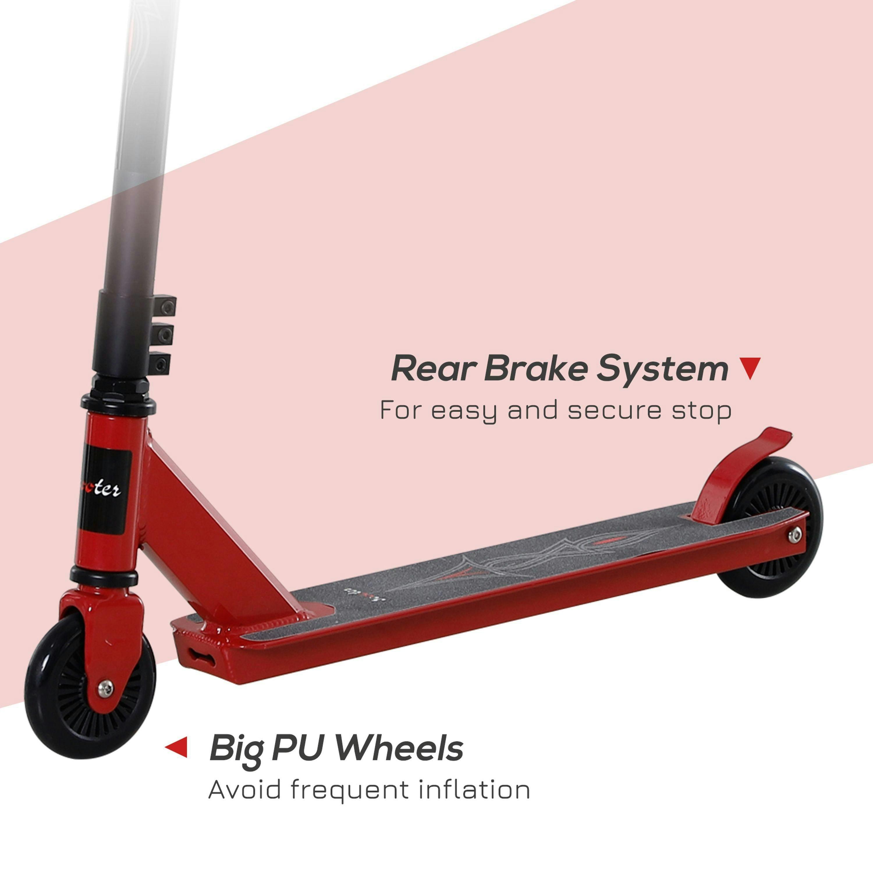 HOMCOM Stunt Scooter Complete Trick Scooters Kick Scooters Teenagers Red , view 4 of 5