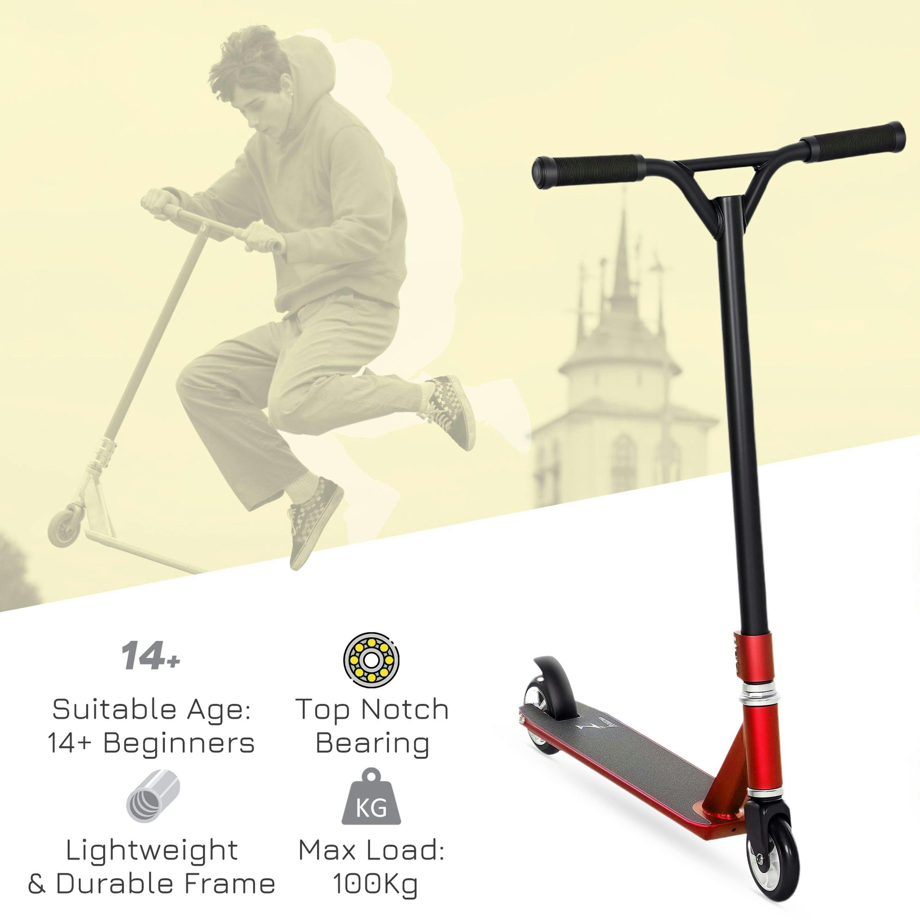 HOMCOM Stunt Scooter Entry Level Tricks Scooter for 14+ Beginners , view 3 of 5