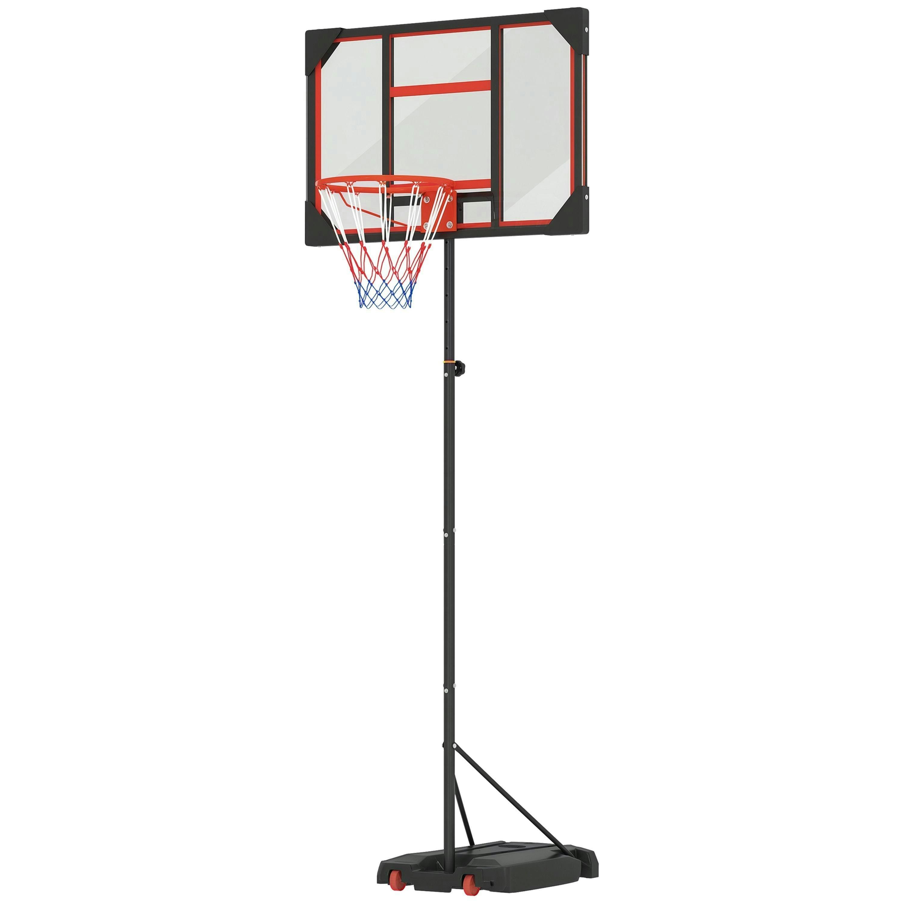 AIYAPLAY Basketball Hoop, 210-260cm Height Adjustable Basketball Hoop, Red , view 2 of 6