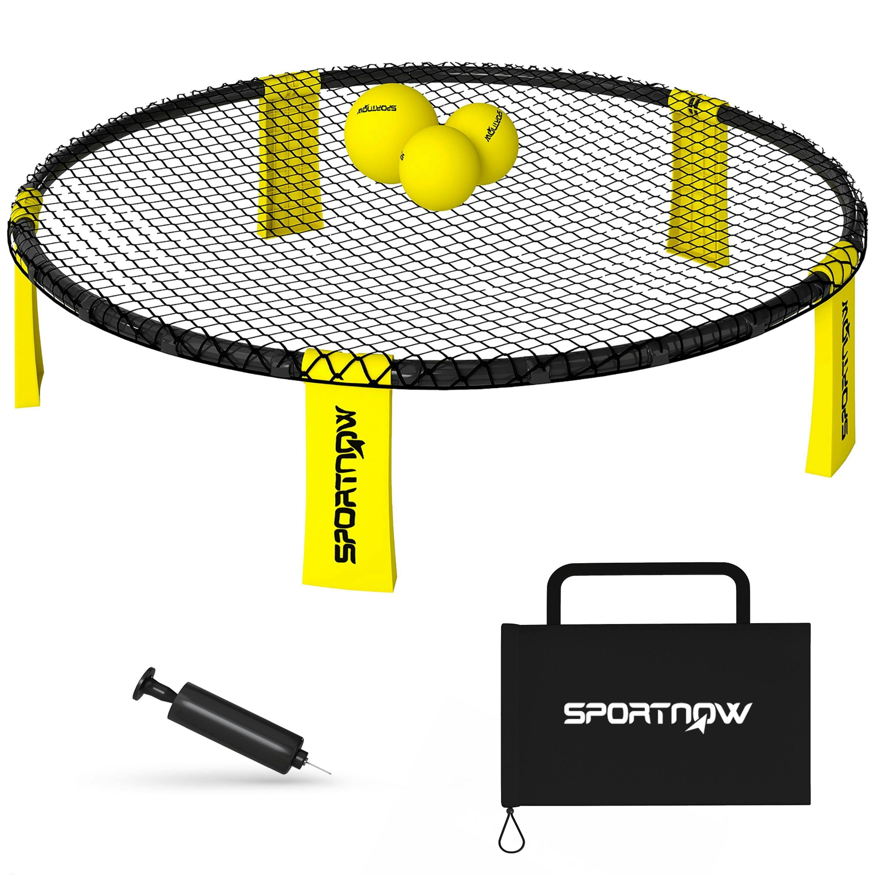 SPORTNOW Spike Game Set, Mini Beach Games Set with Net, 3 Balls and Pump , view 2 of 6