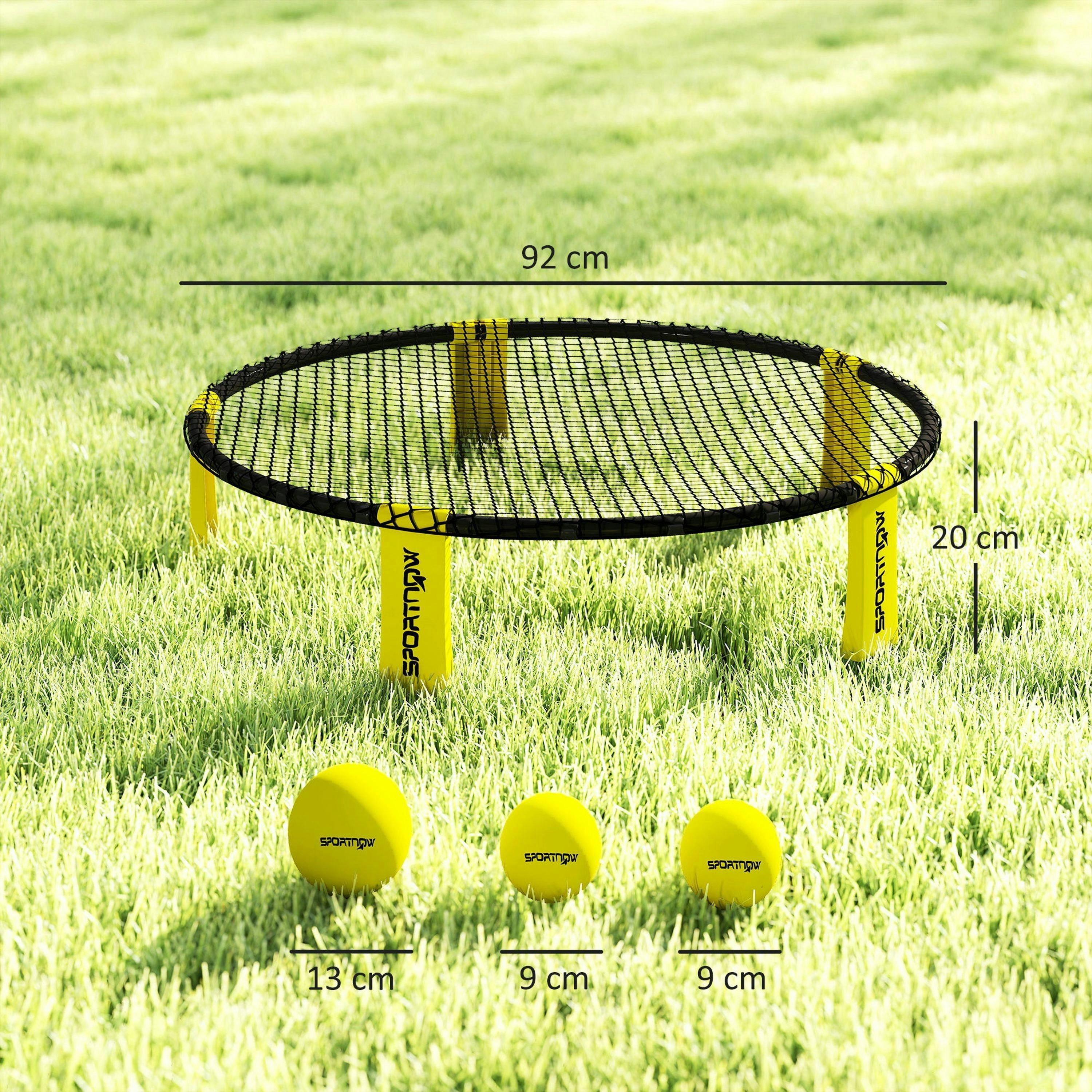 SPORTNOW Spike Game Set, Mini Beach Games Set with Net, 3 Balls and Pump , view 3 of 6