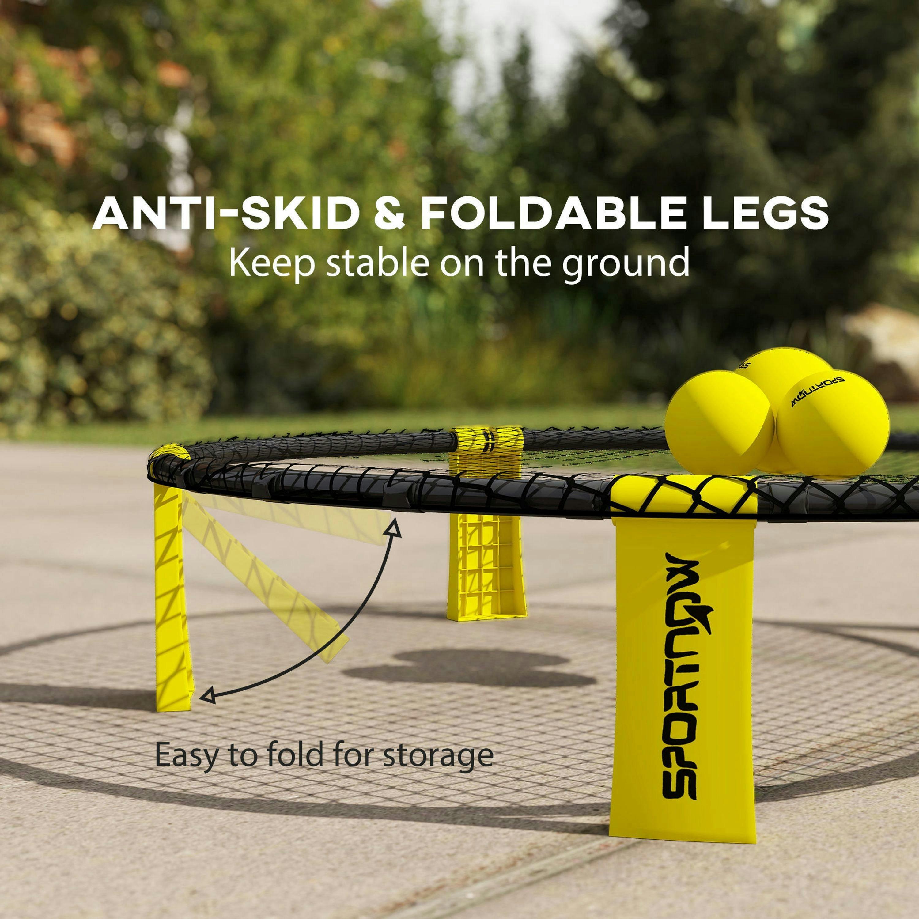 SPORTNOW Spike Game Set, Mini Beach Games Set with Net, 3 Balls and Pump , view 4 of 6