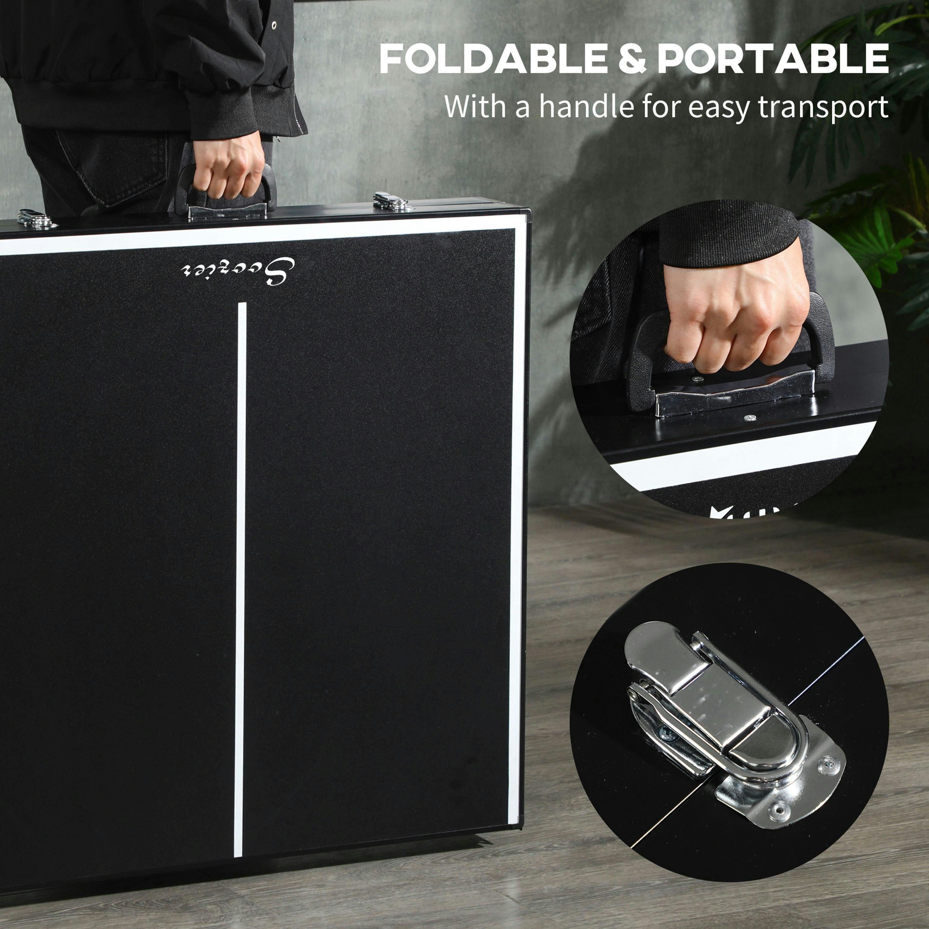 SPORTNOW 5ft Mini Table Tennis Table, Folding Ping Pong Table , view 4 of 5