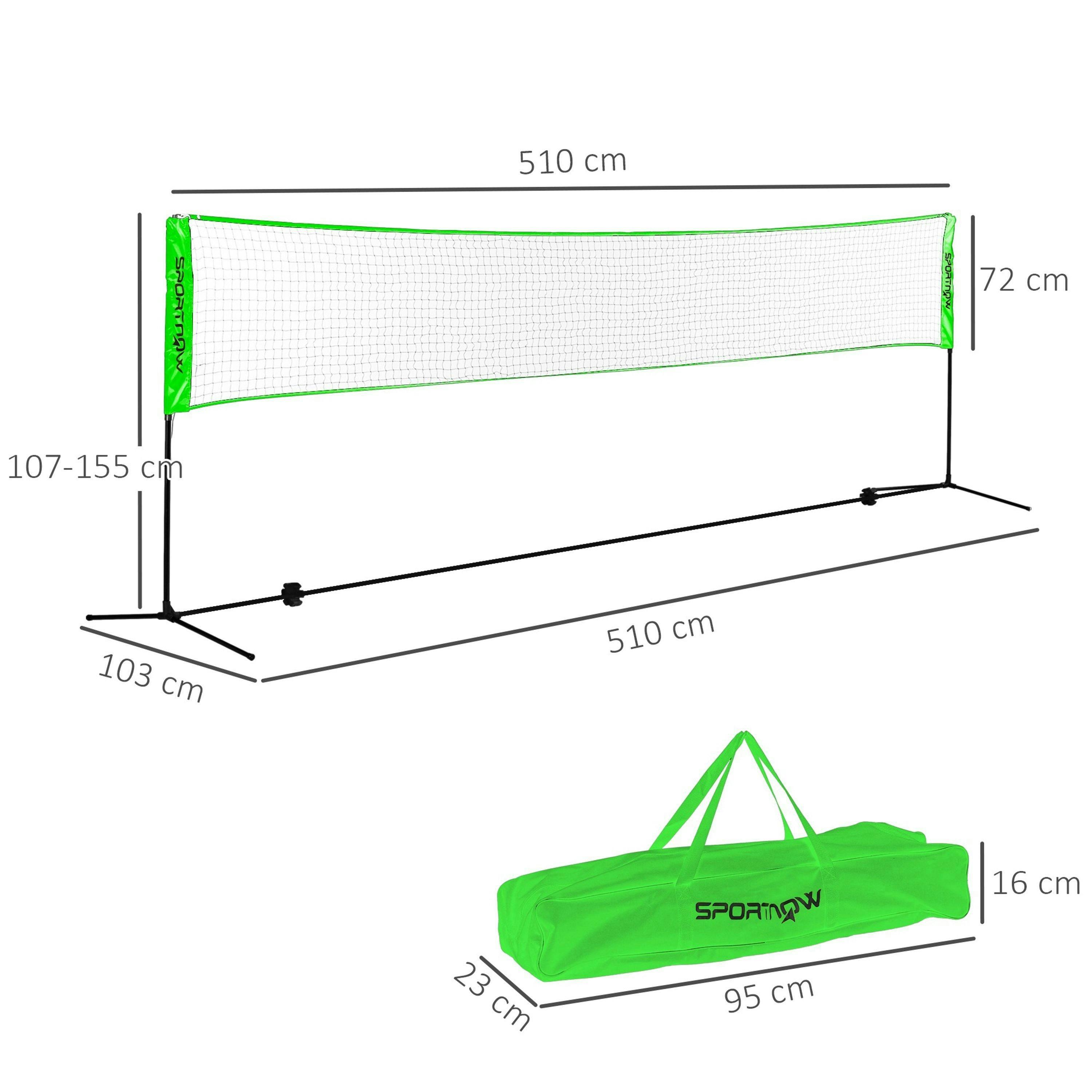SPORTNOW Badminton Net Set, Height Adjustable Net for Pickleball, Volleyball , view 3 of 6