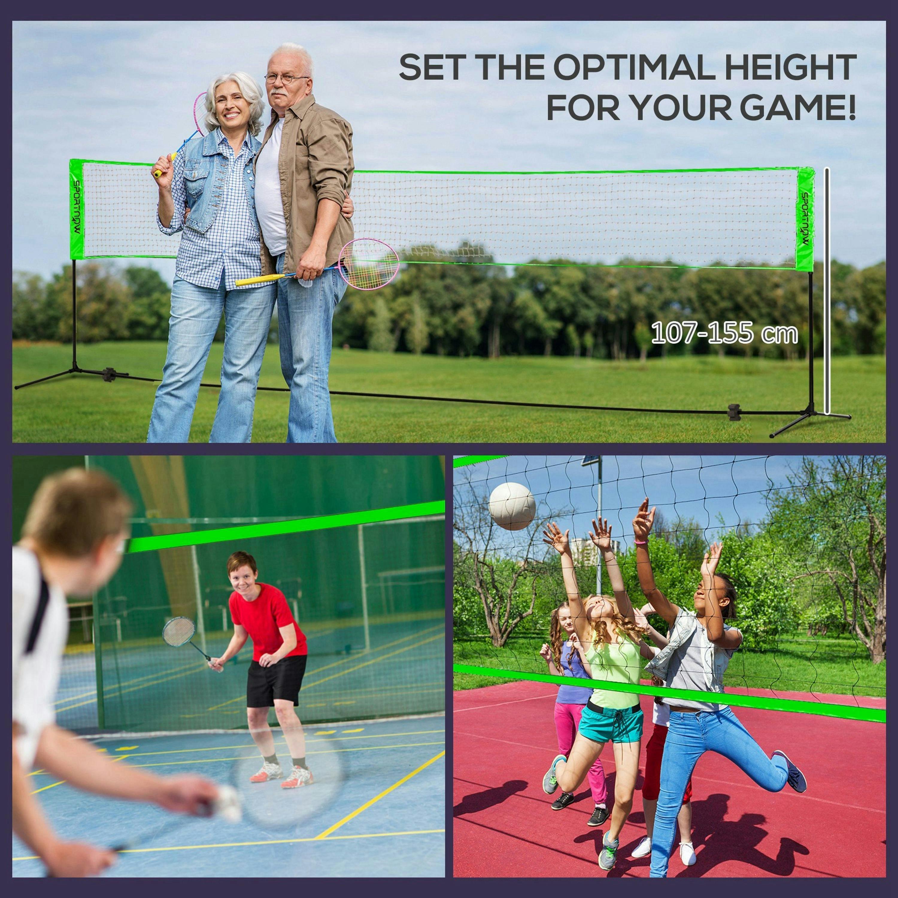 SPORTNOW Badminton Net Set, Height Adjustable Net for Pickleball, Volleyball , view 5 of 6