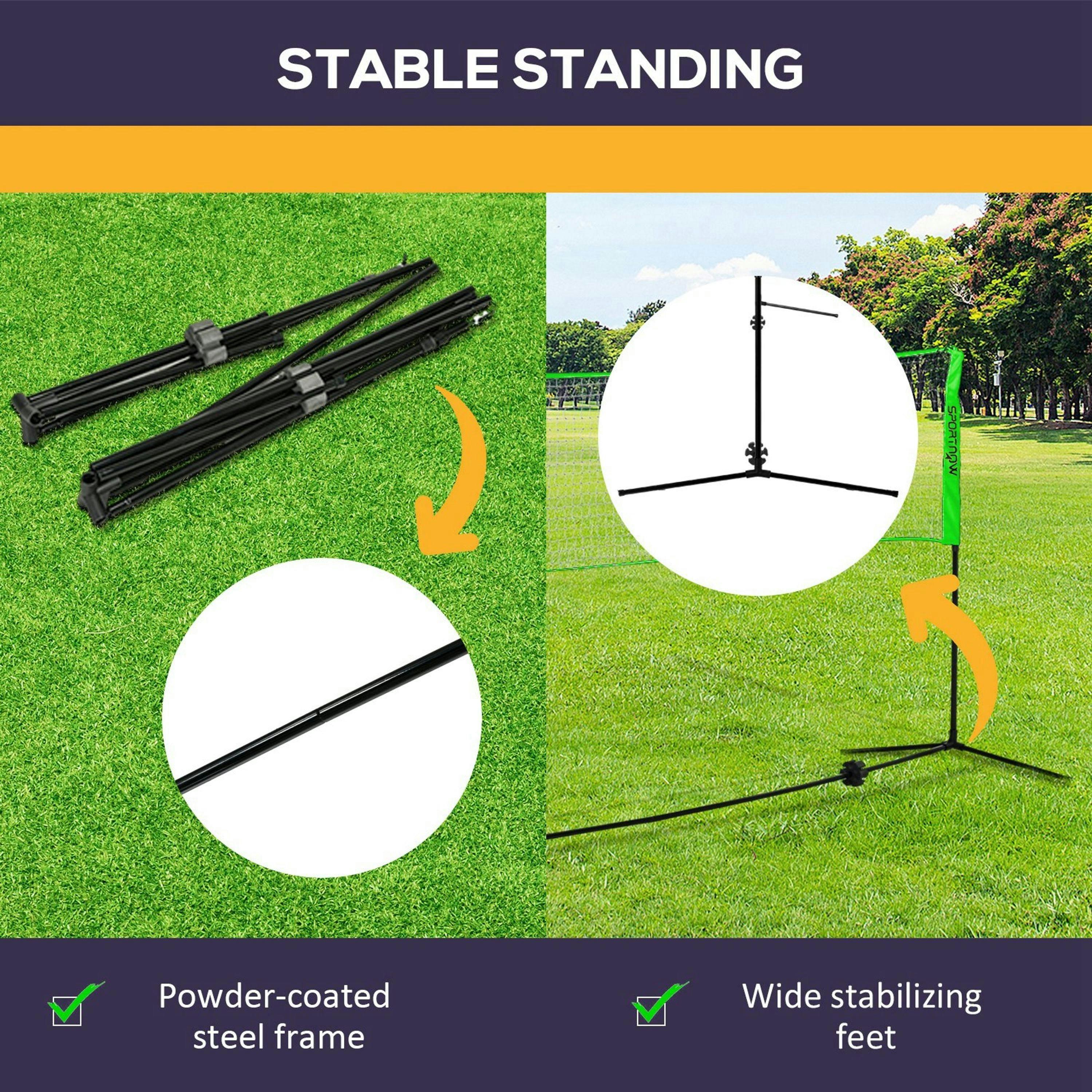 SPORTNOW Badminton Net Set, Height Adjustable Net for Pickleball, Volleyball , view 6 of 6