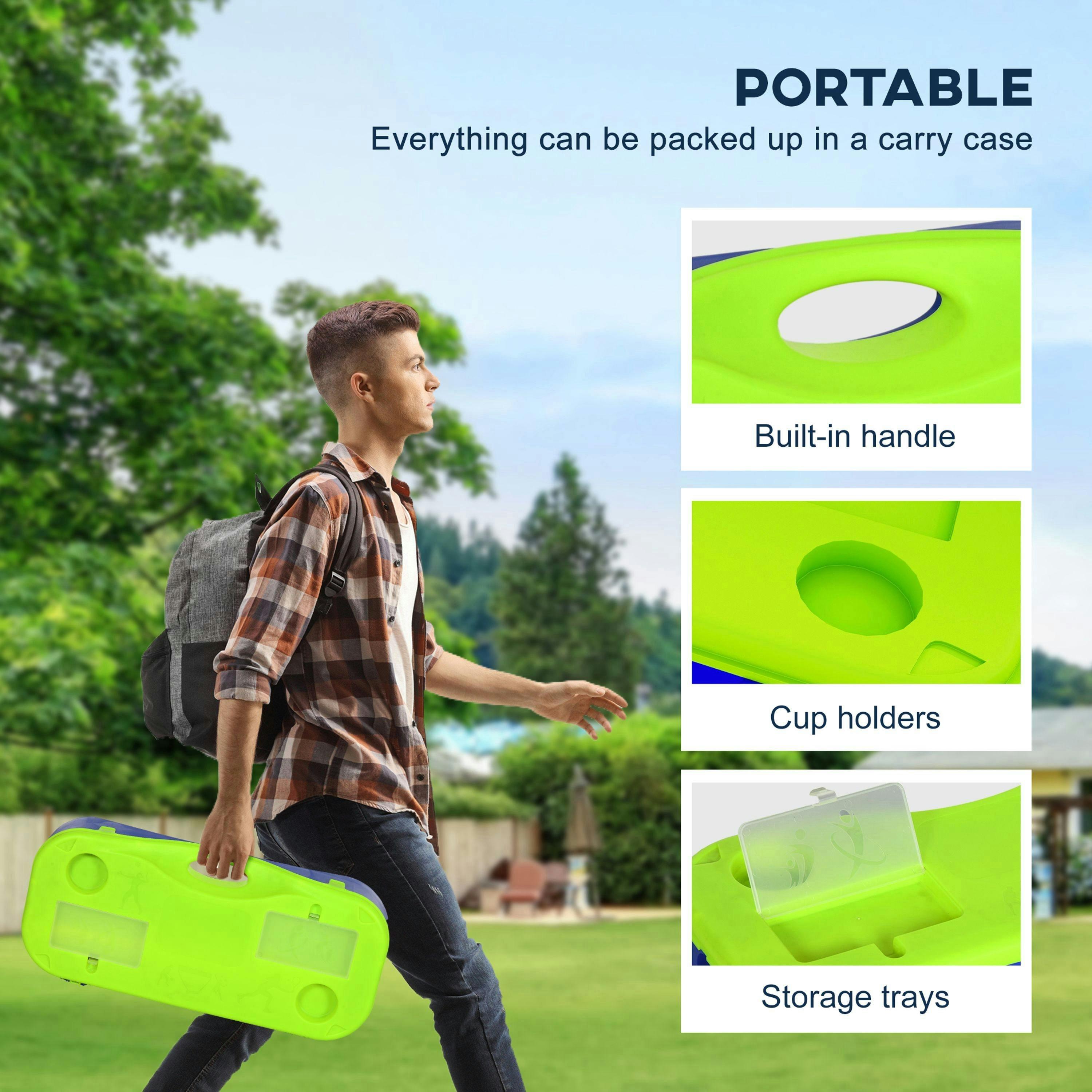 SPORTNOW Portable Badminton Net Set w/ Volleyball Net, Rackets, Shuttlecocks , view 5 of 6