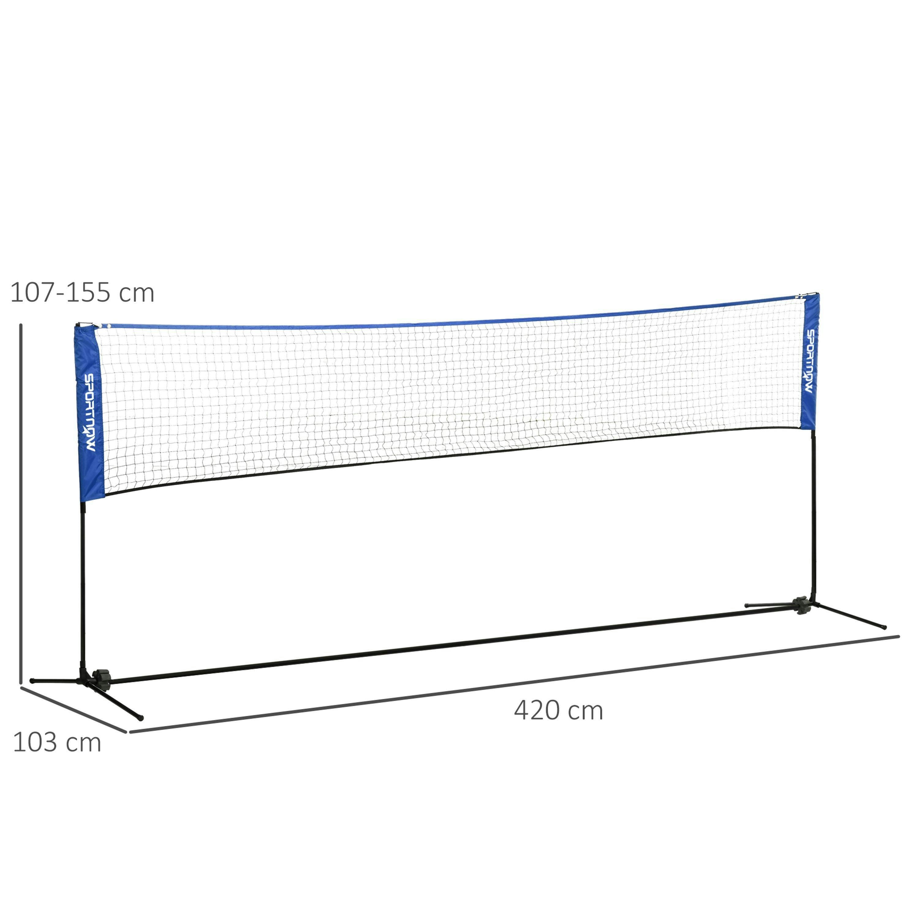 SPORTNOW 4m Badminton Net, Adjustable Sports Net for Tennis, Volleybal, Blue , view 3 of 6