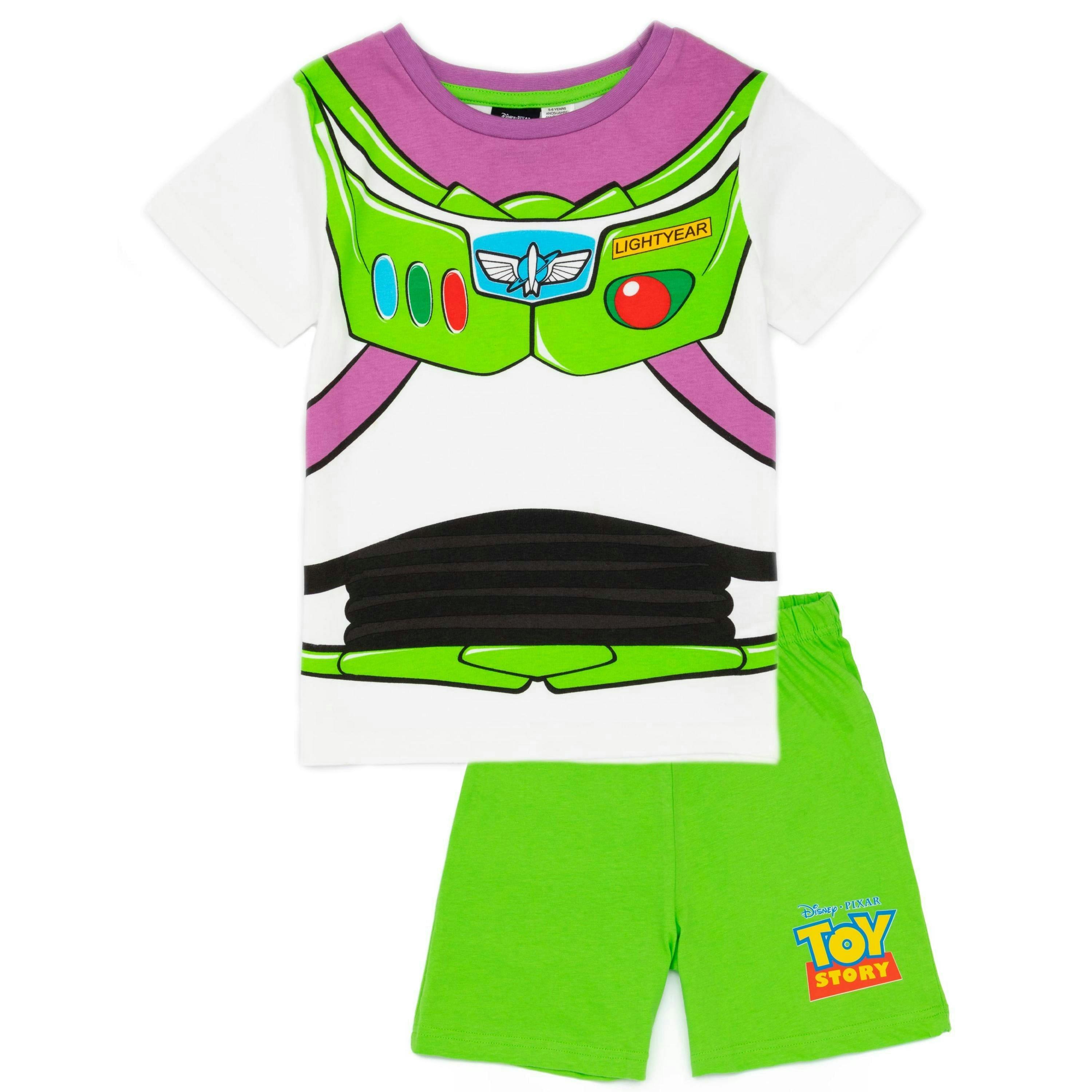 Disney Toy Story Boys Green Buzz Costume Short Sleeve Short Leg Pyjama Set by Vanilla Underground , view 1 of 1