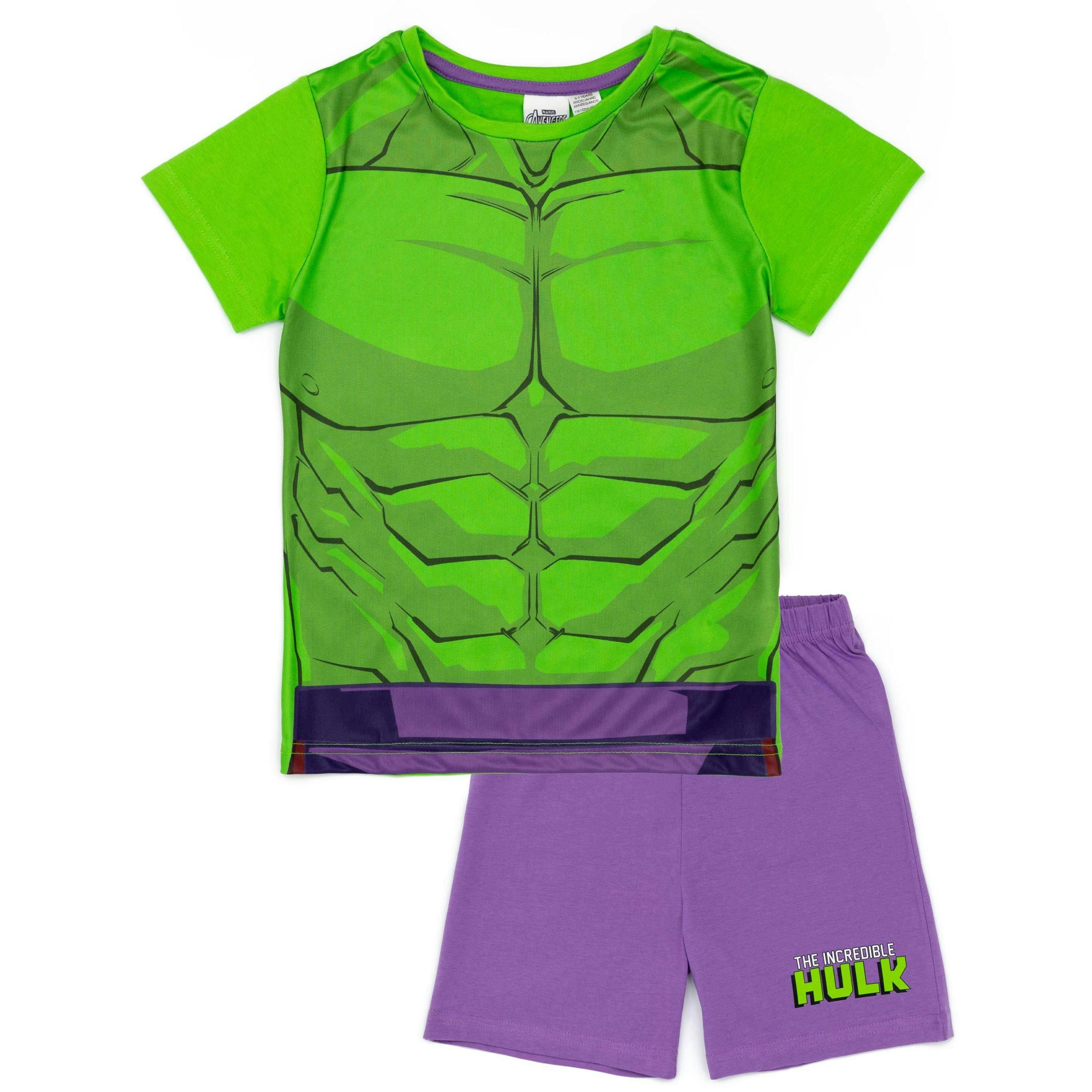 Marvel Marvel BoysGreen Hulk Character Print Short Sleeve Short Leg Pyjama Set by Vanilla Underground , view 1 of 1