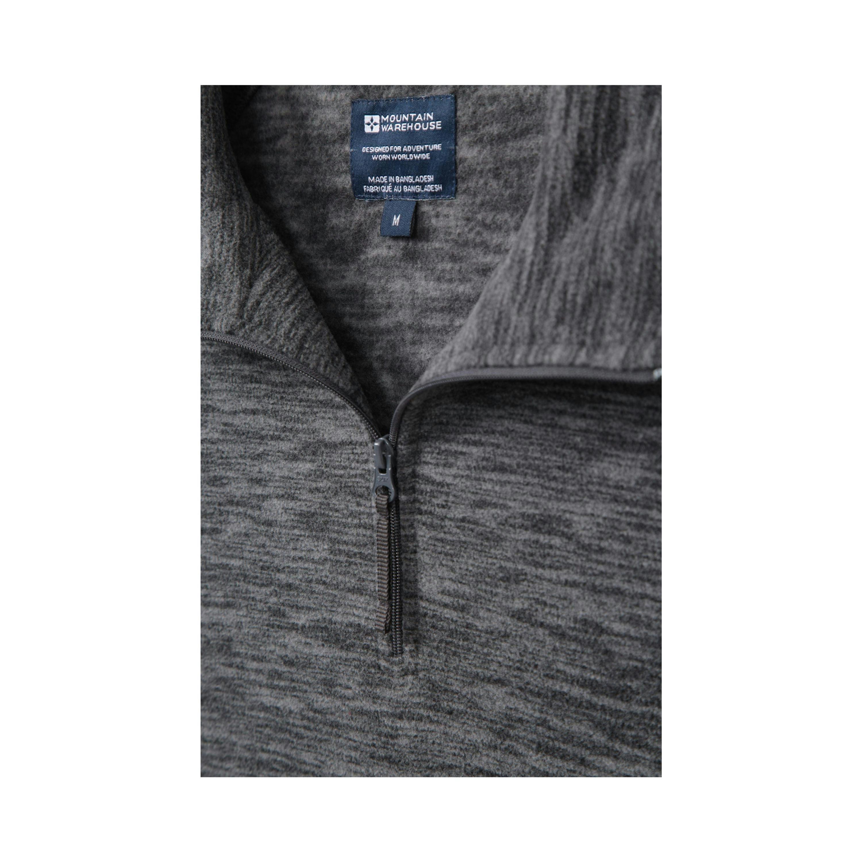 Mountain Warehouse Mens Snowdon Melange Fleece Top (Pack Of 2) , view 6 of 6