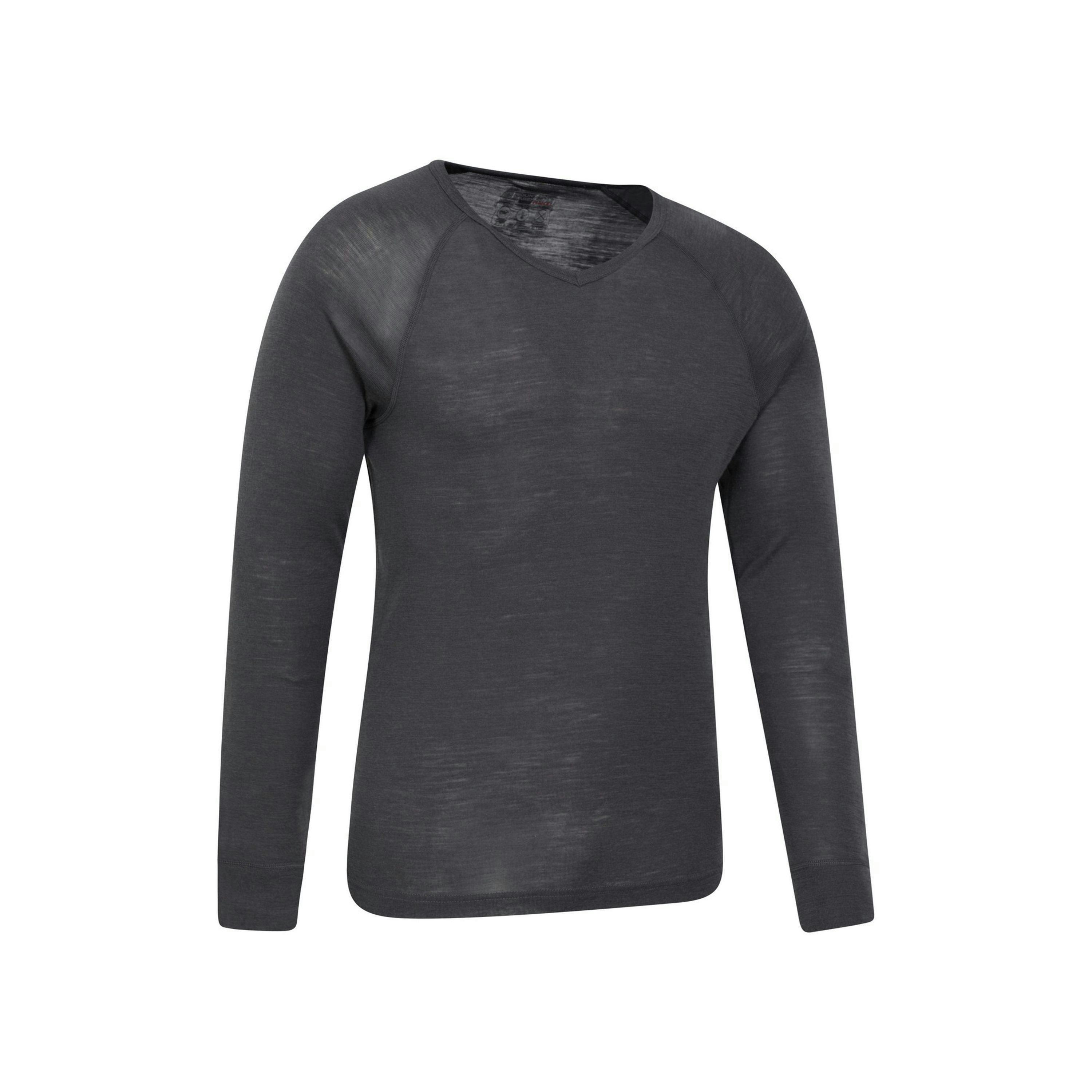 Mountain Warehouse Mens Merino Wool V Neck Base Layer Top , view 3 of 3