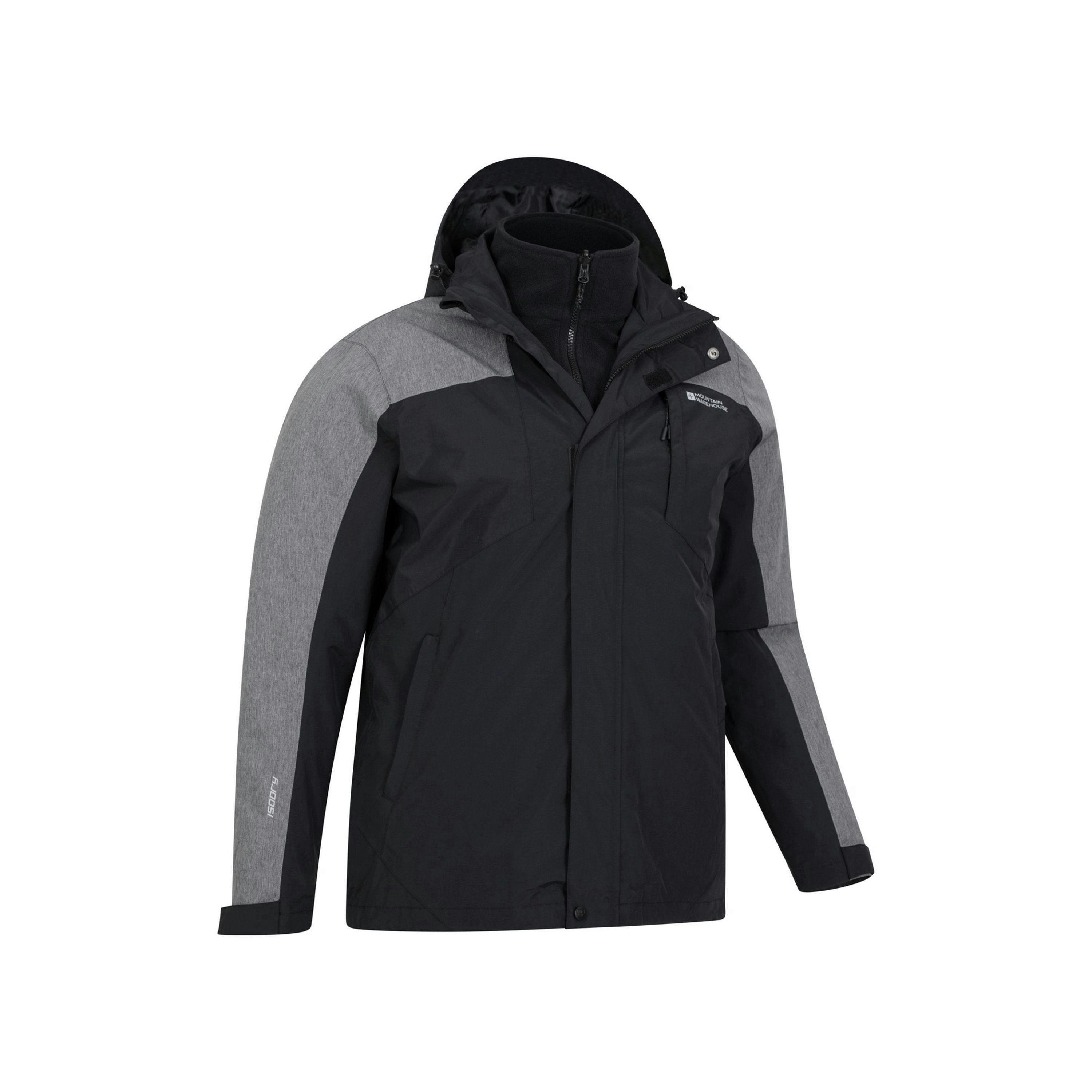 Mountain Warehouse Mens District Extreme 3 in 1 Waterproof Jacket , view 3 of 5